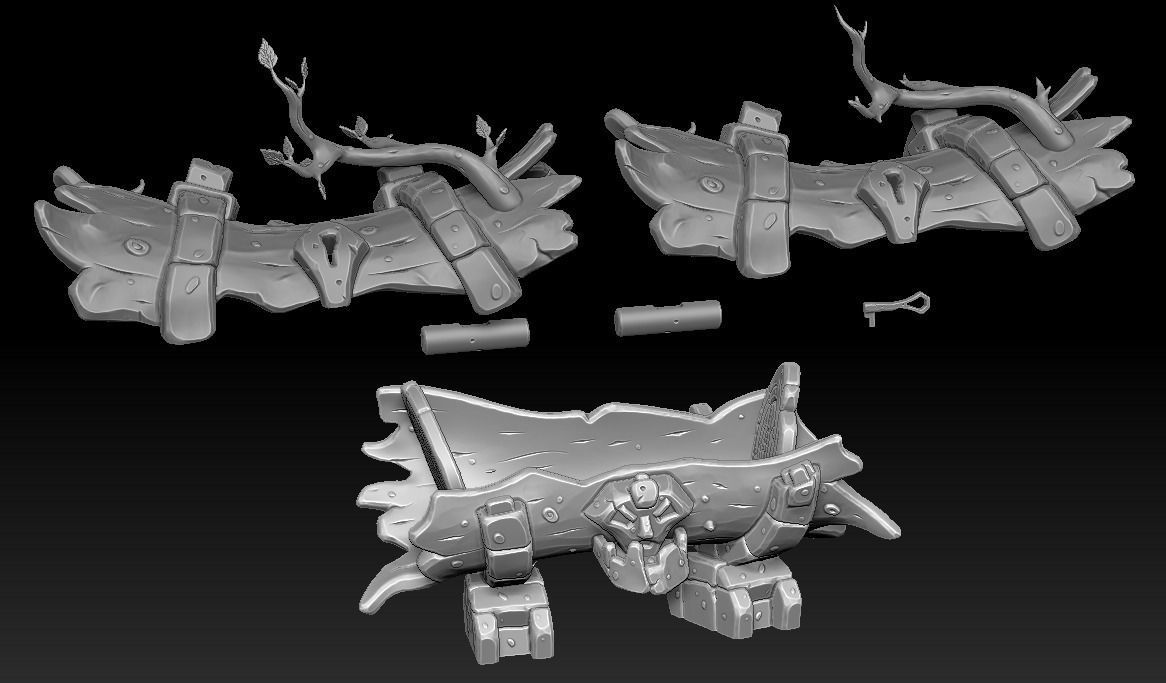 Log chest 3d print 3D print model_6