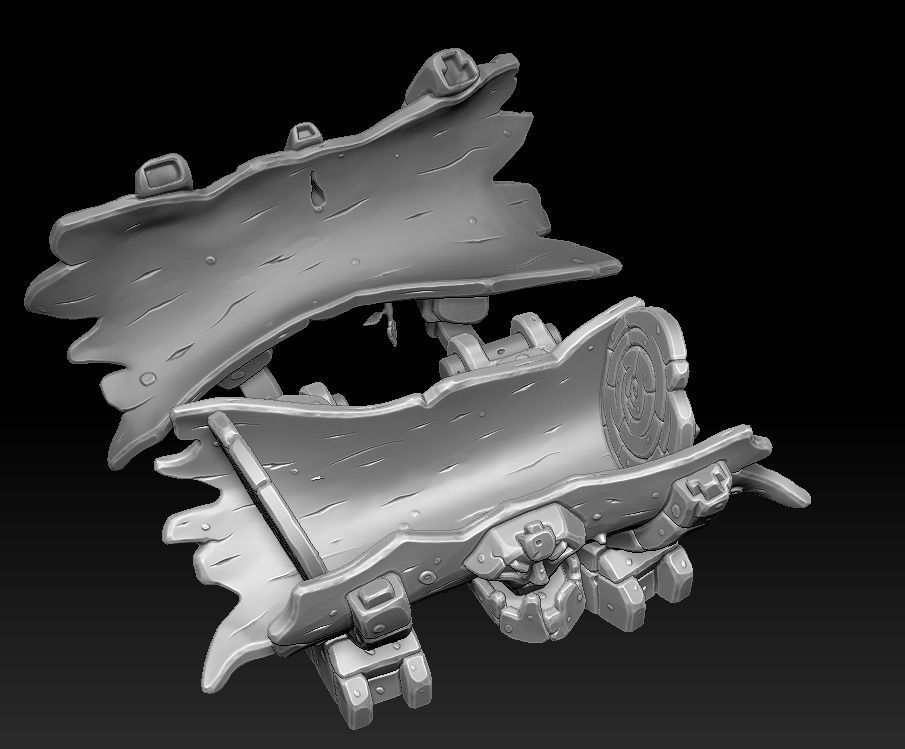 Log chest 3d print 3D print model_5