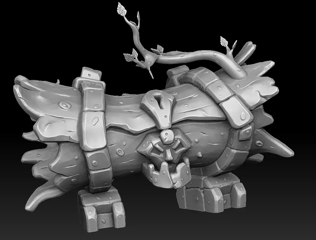 Log chest 3d print 3D print model_0