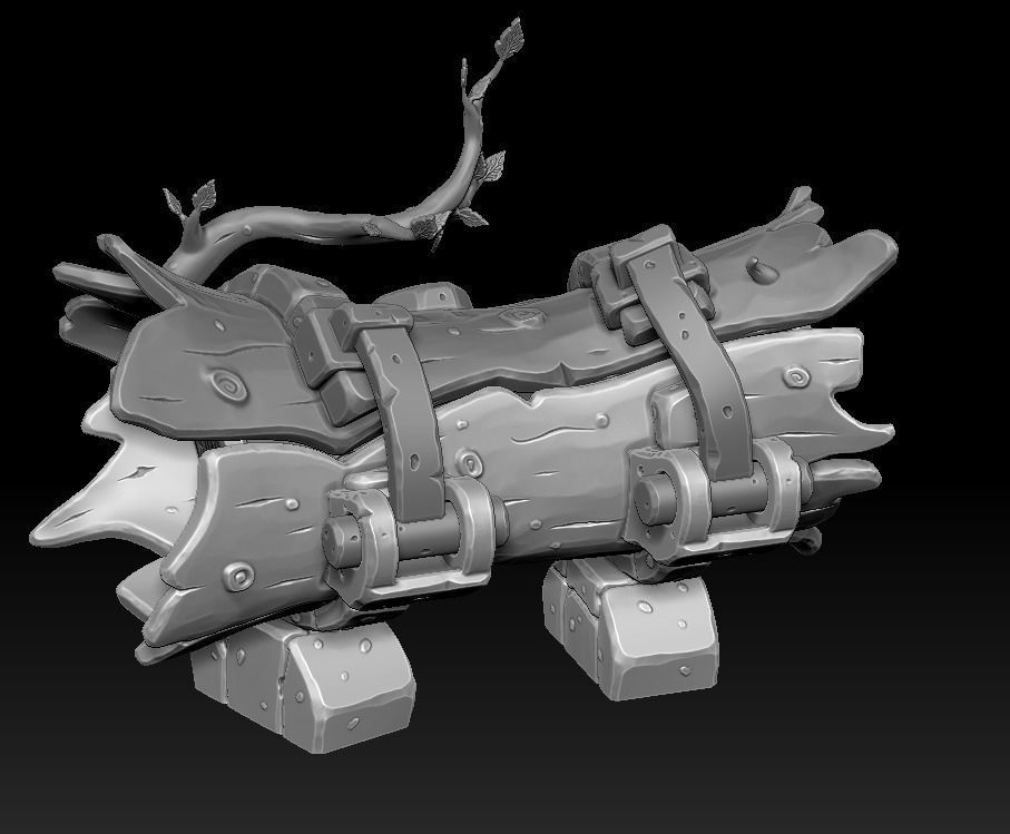 Log chest 3d print 3D print model_4