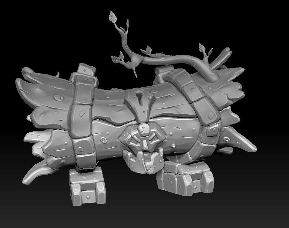 Log chest 3d print 3D print model_2