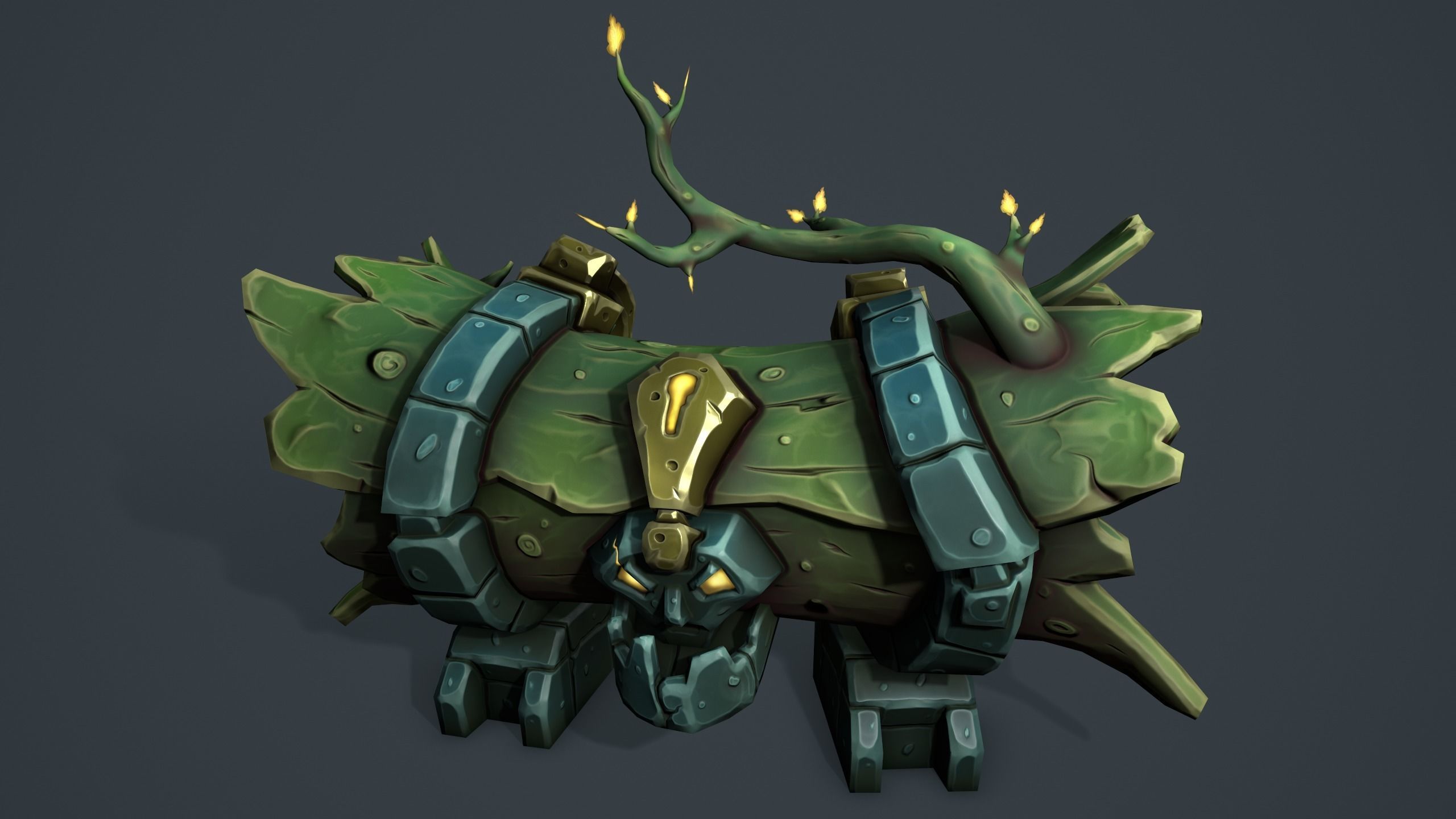 Log chest 3d print 3D print model_10