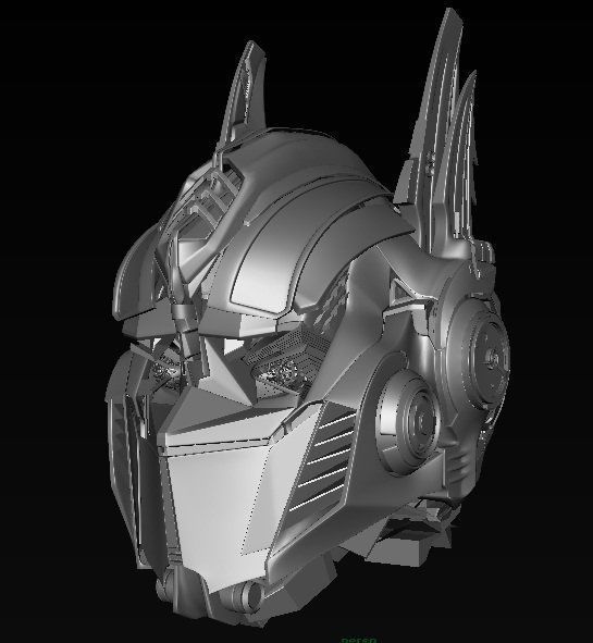 Robot Head Optimus Prime 3D model_2