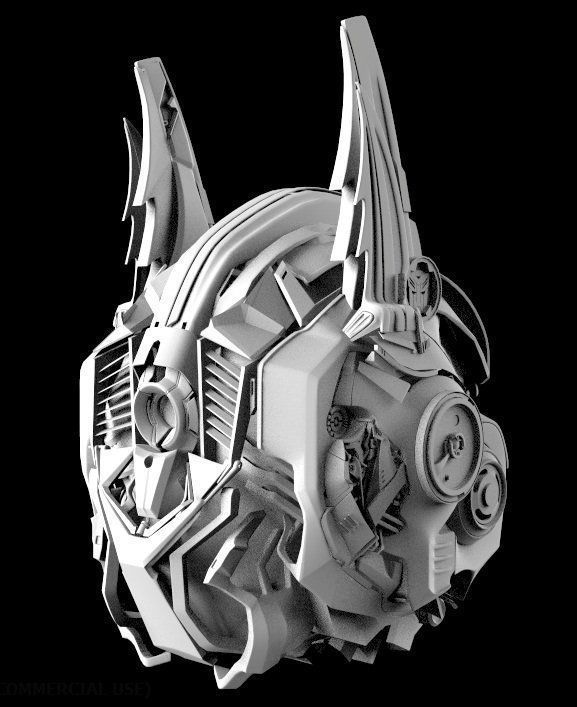 Robot Head Optimus Prime 3D model_1