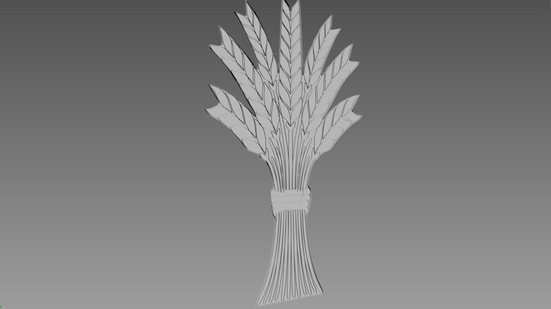 Spikelets of wheat 3D model_4