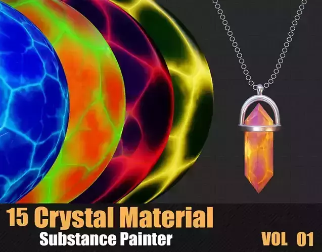 15 Crystal Materials In Substance Painter