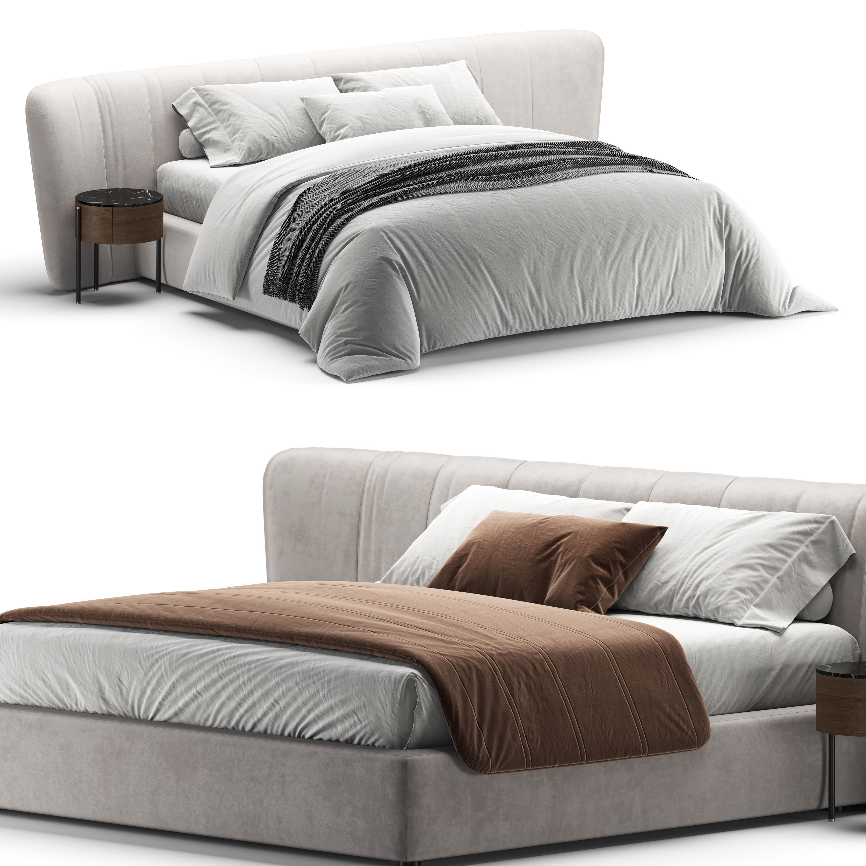 Royale Stripe Bed 3D model_1