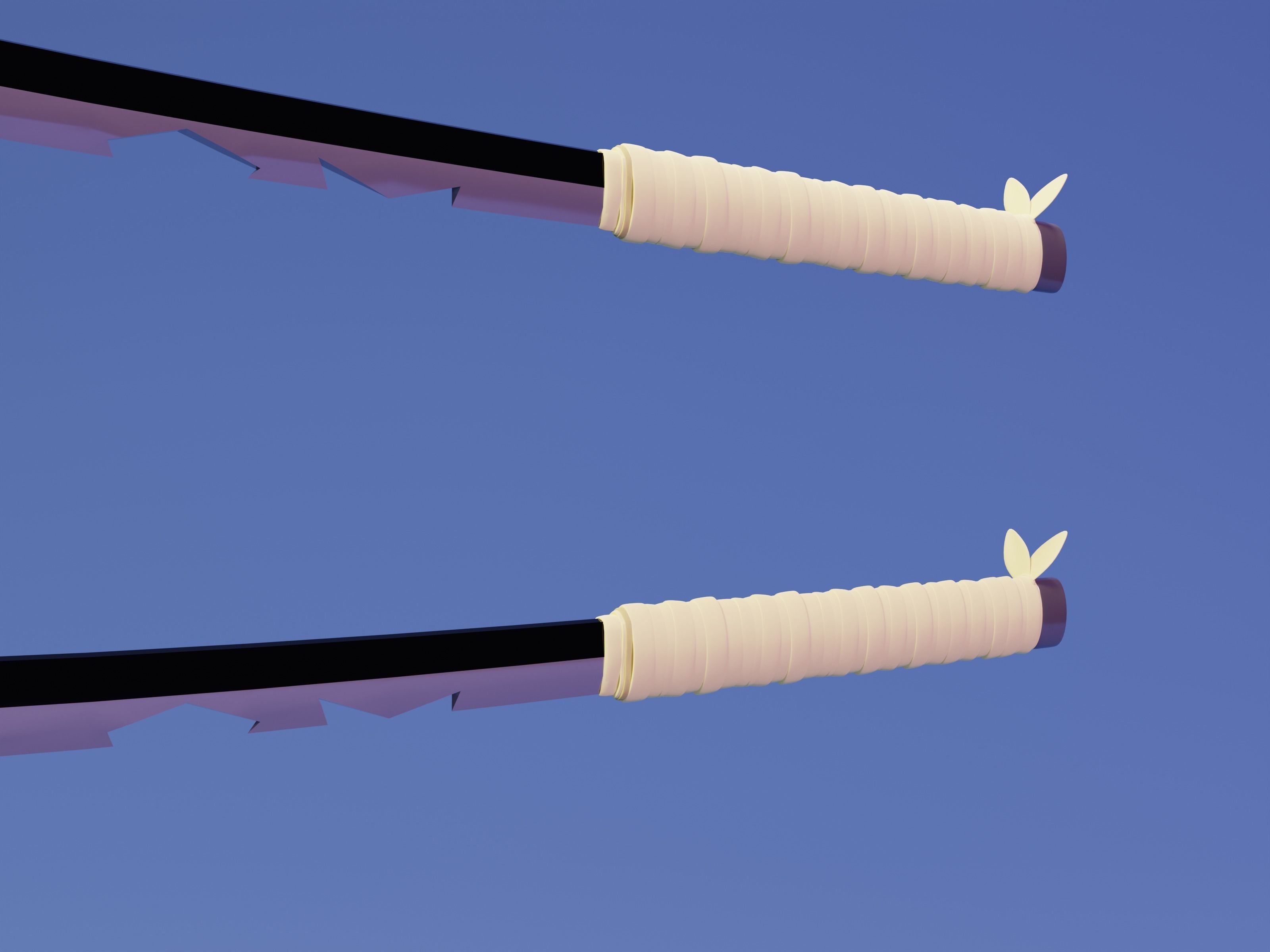 Inosuke Sword - Demon Slayer kimetsu no yaiba Low-poly 3D print model_3