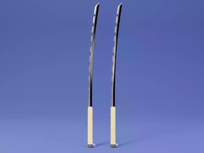 Inosuke Sword - Demon Slayer kimetsu no yaiba Low-poly 3D print model