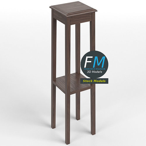 Wooden pedestal 3D model