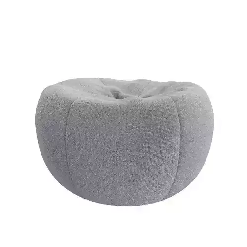 Gray Cozy Sherpa Anywhere Beanbag 3D model
