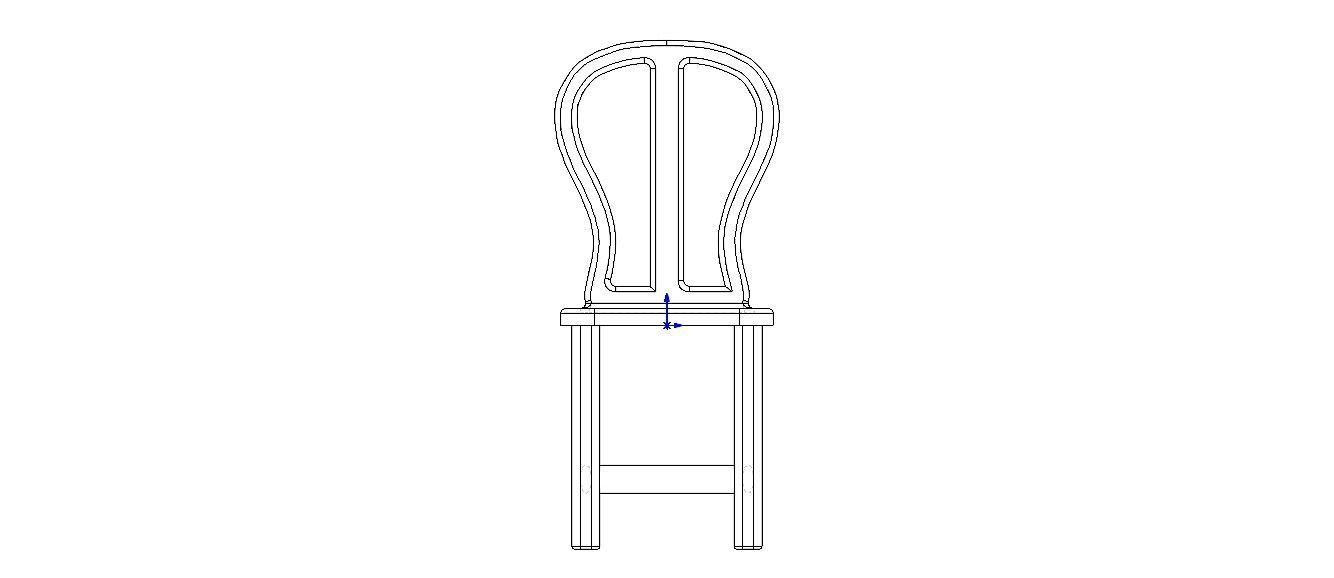 Teak Classic Backrest Dining Chair 3D model_22