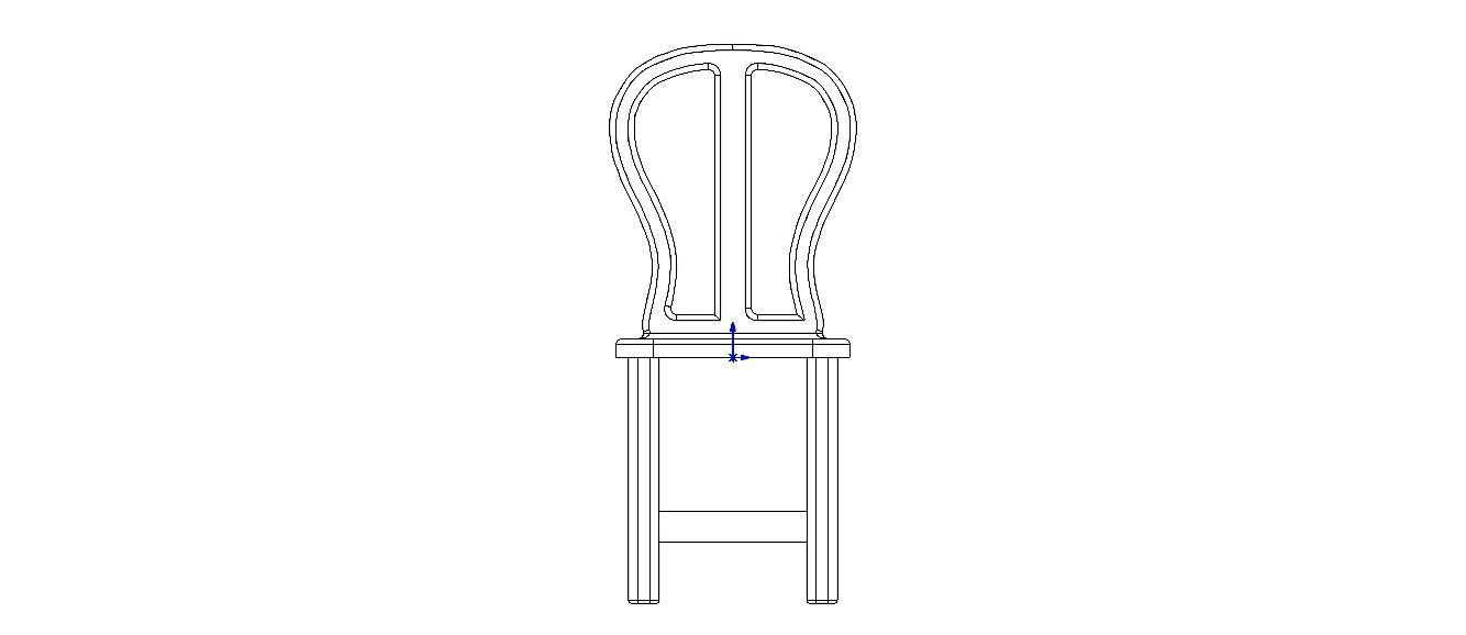 Teak Classic Backrest Dining Chair 3D model_21