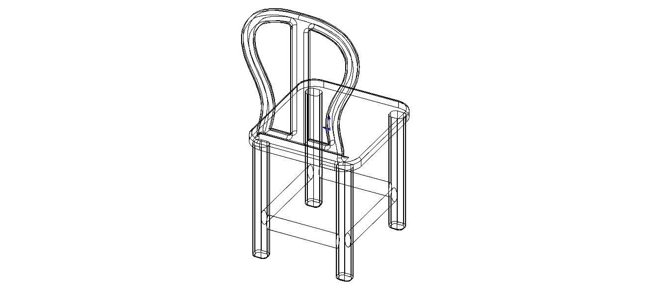 Teak Classic Backrest Dining Chair 3D model_39