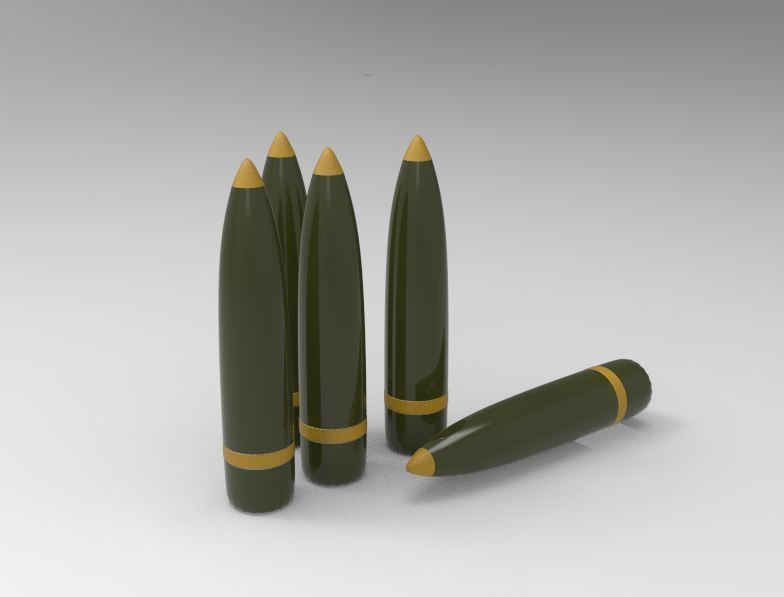 Animetrd Lowpoly Game Ready French 15-mm World war 2 Cannon Low-poly 3D model_15