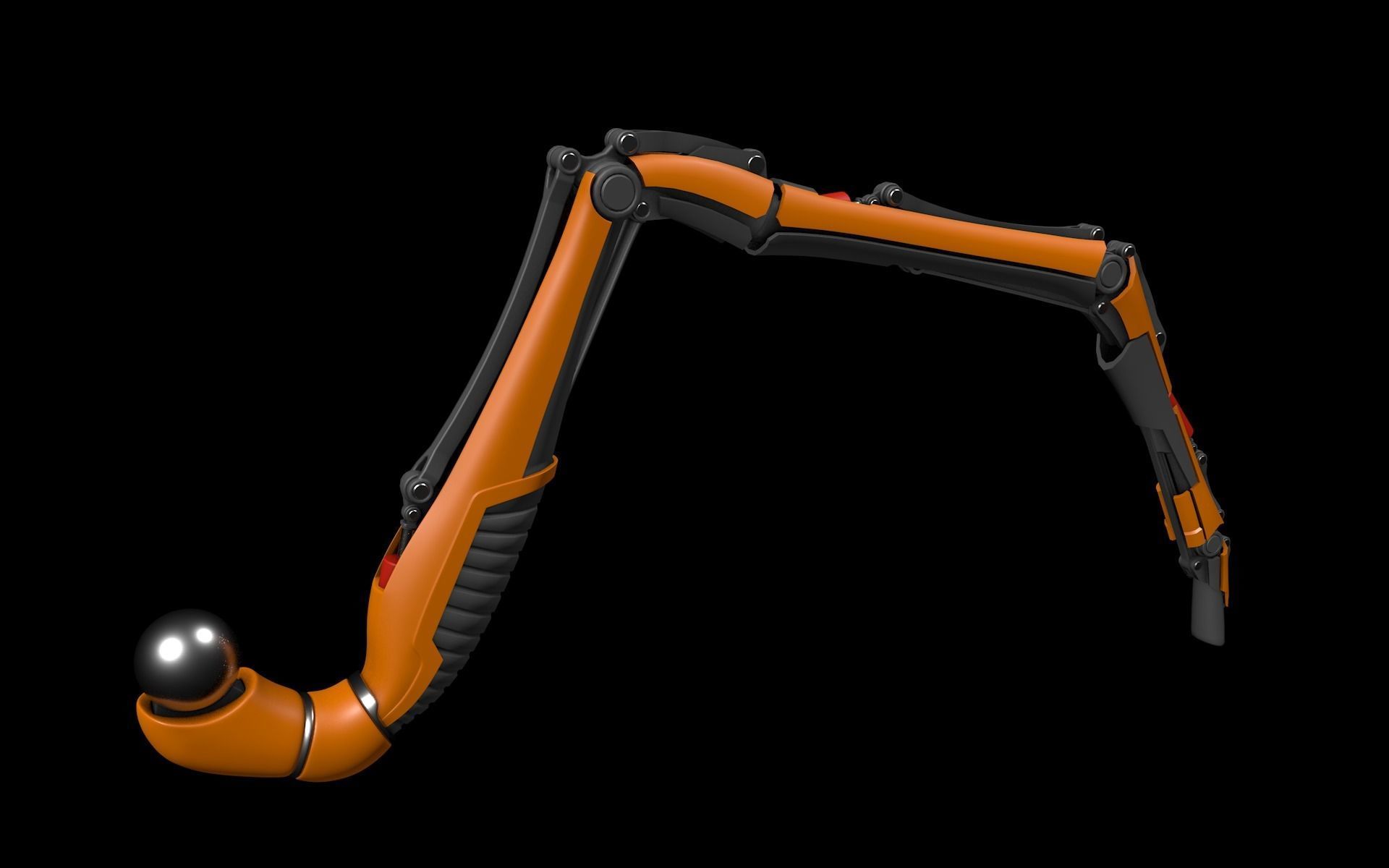 Robot Leg 3D model_1