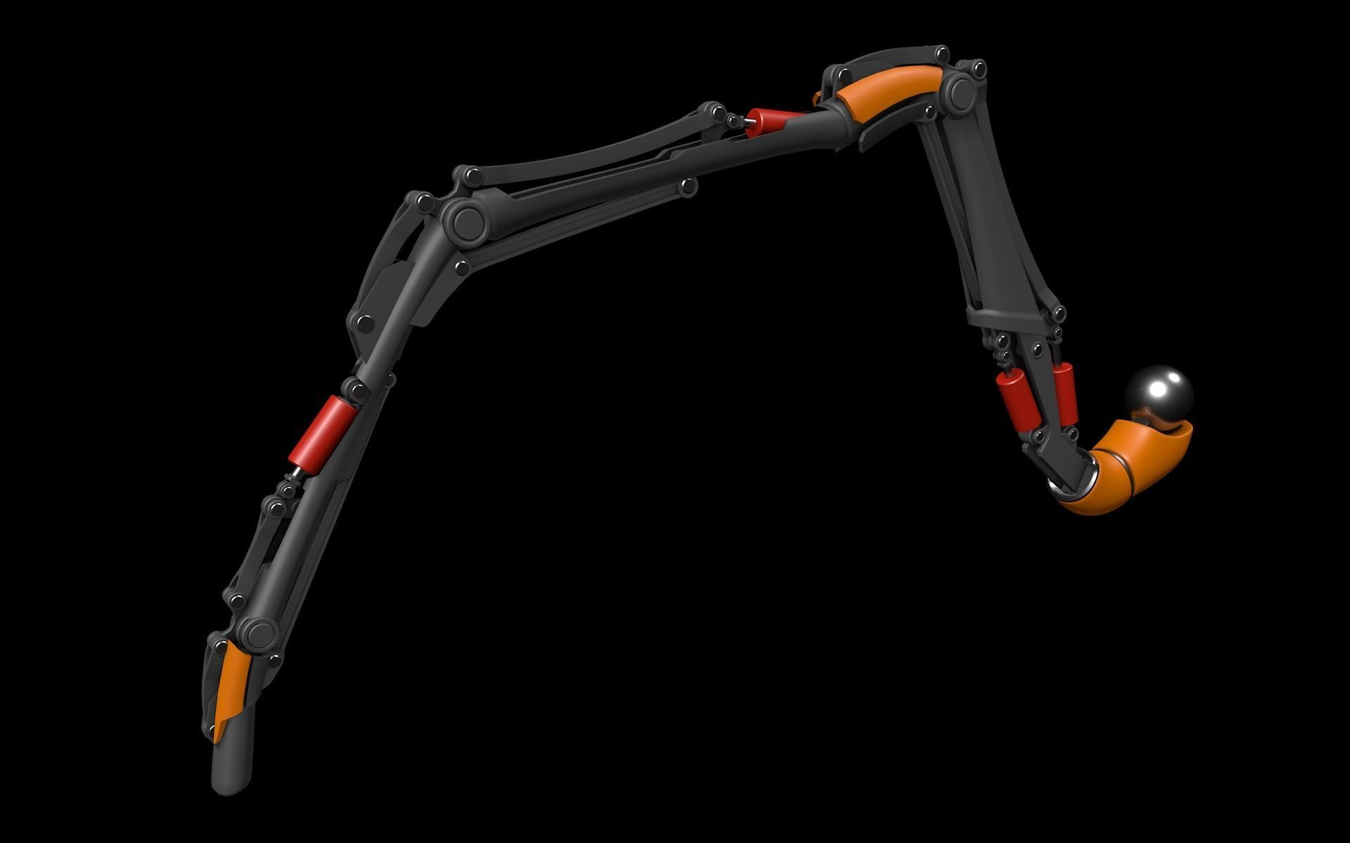Robot Leg 3D model_6