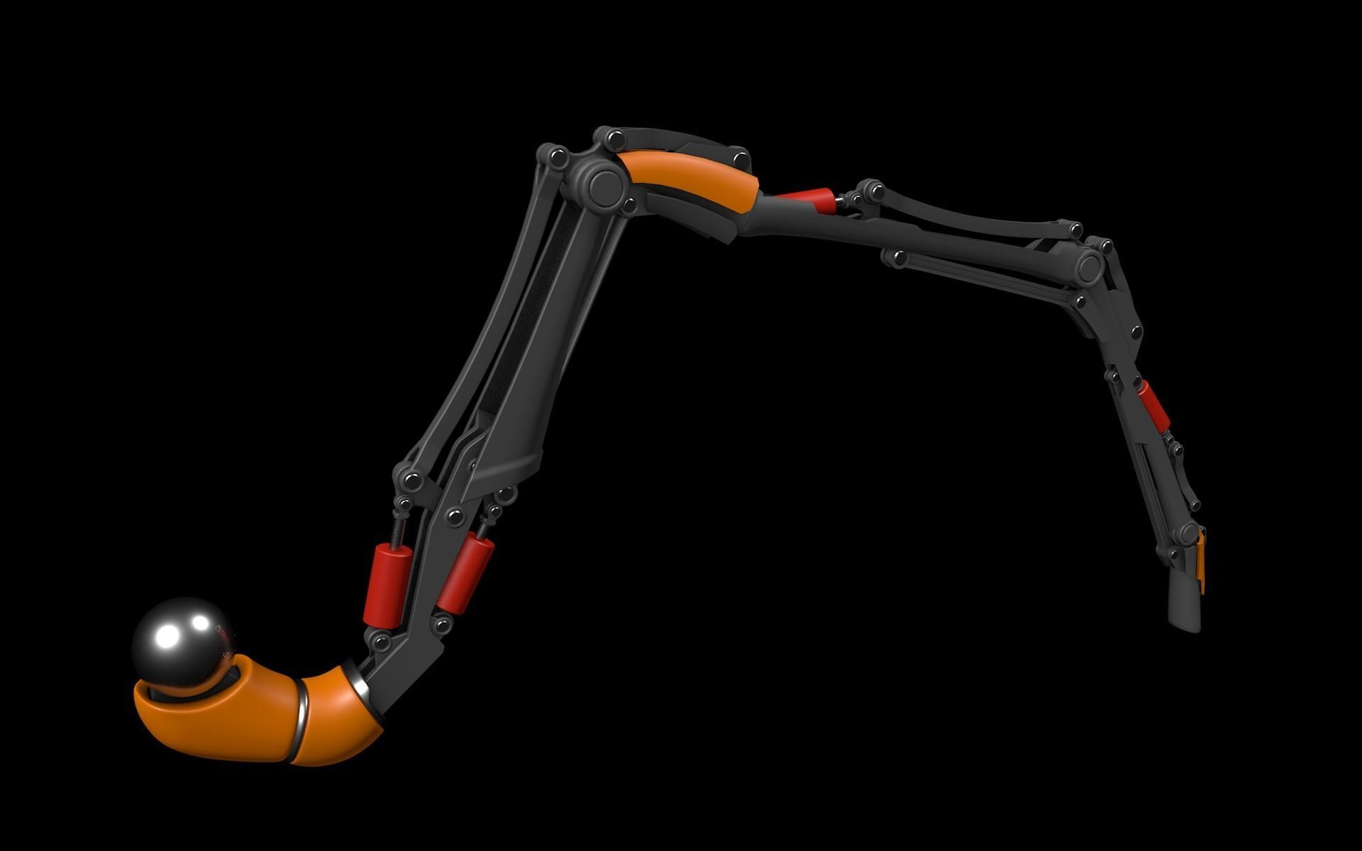 Robot Leg 3D model_2