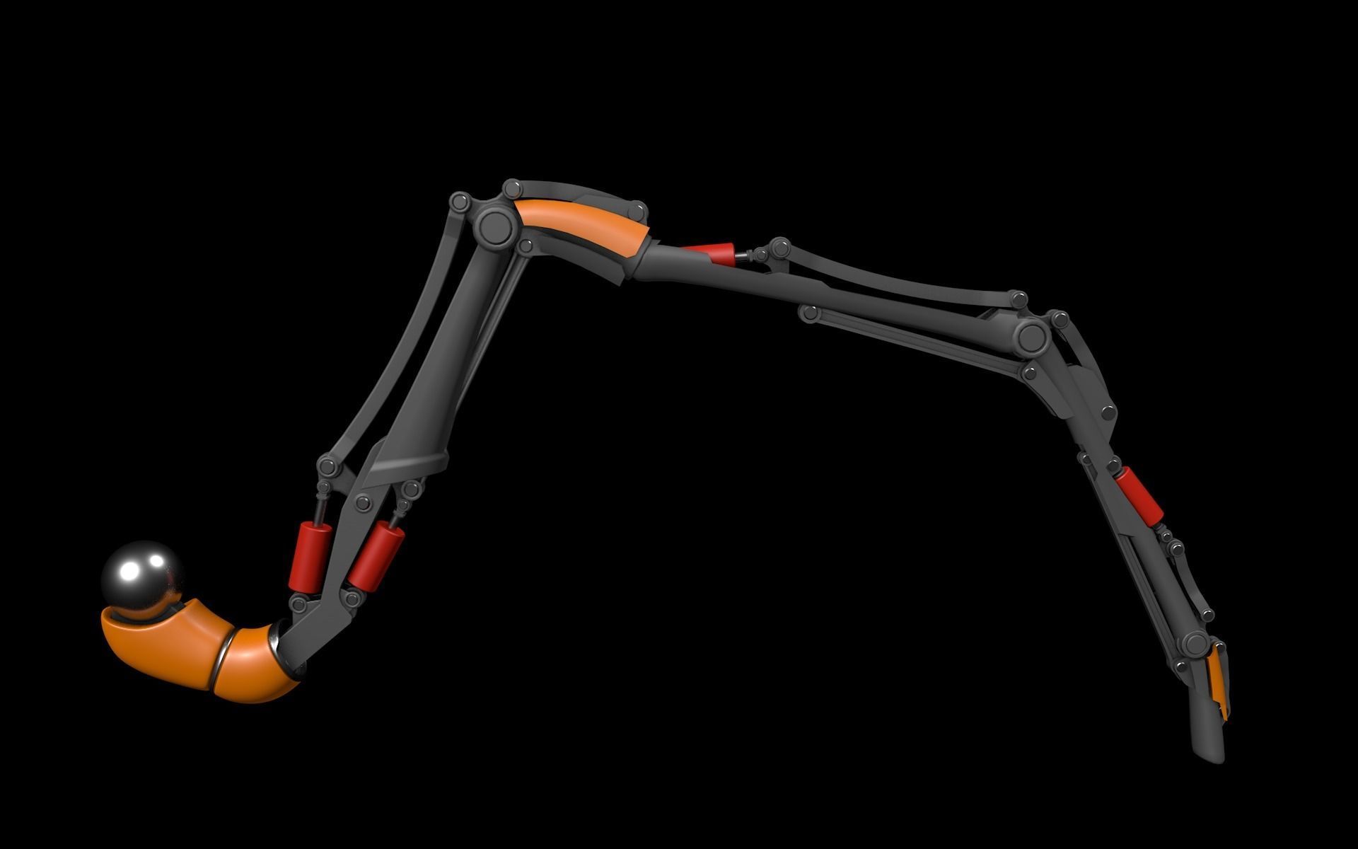 Robot Leg 3D model_4