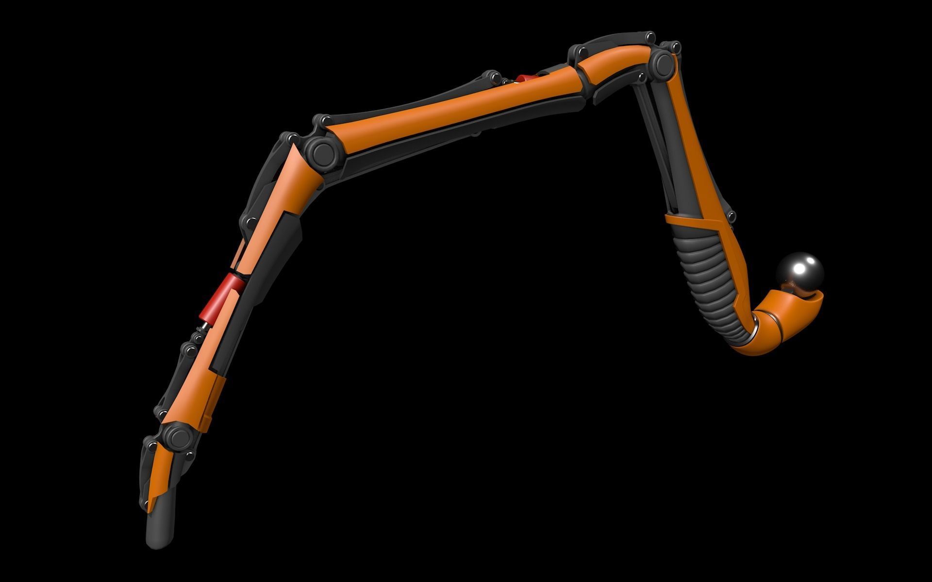 Robot Leg 3D model_5