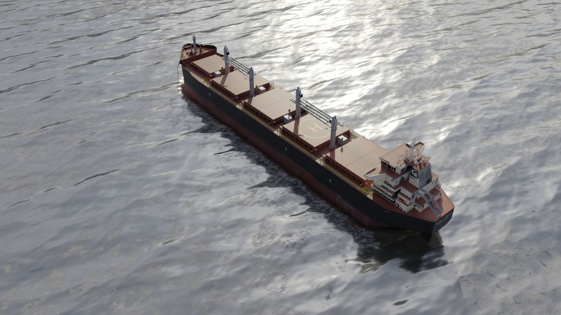 Bulk carrier SDARI Dolphin 64 3D model_14