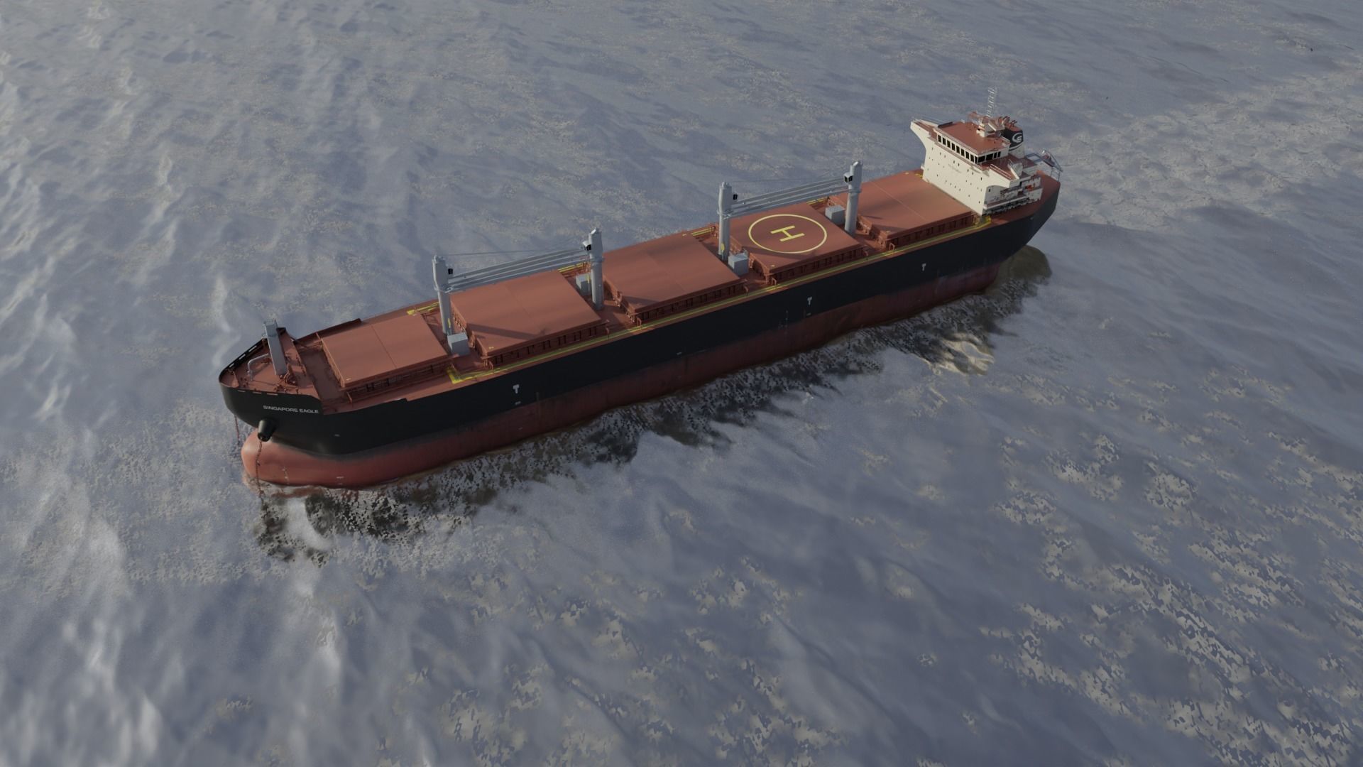 Bulk carrier SDARI Dolphin 64 3D model_8