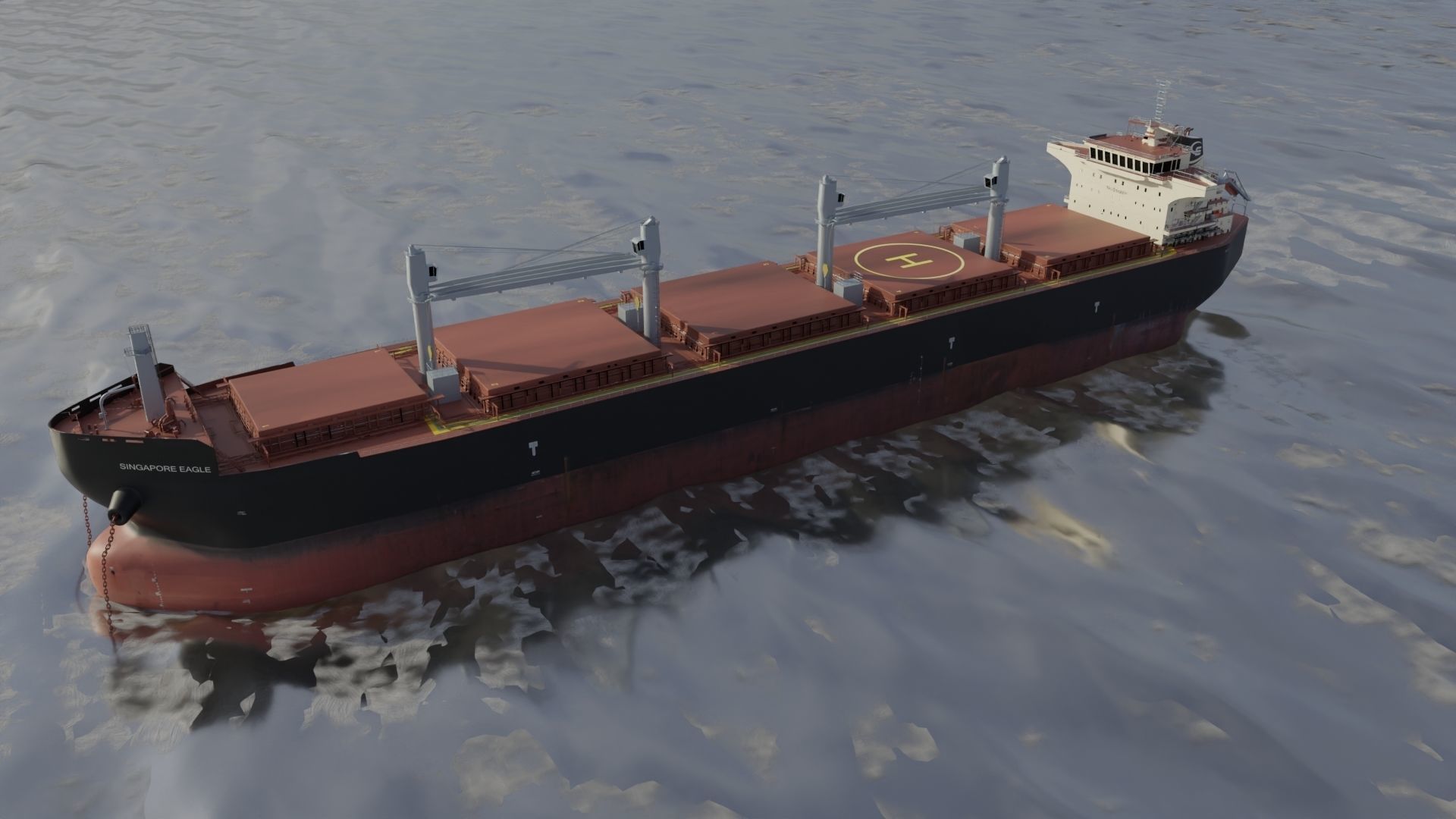 Bulk carrier SDARI Dolphin 64 3D model_3