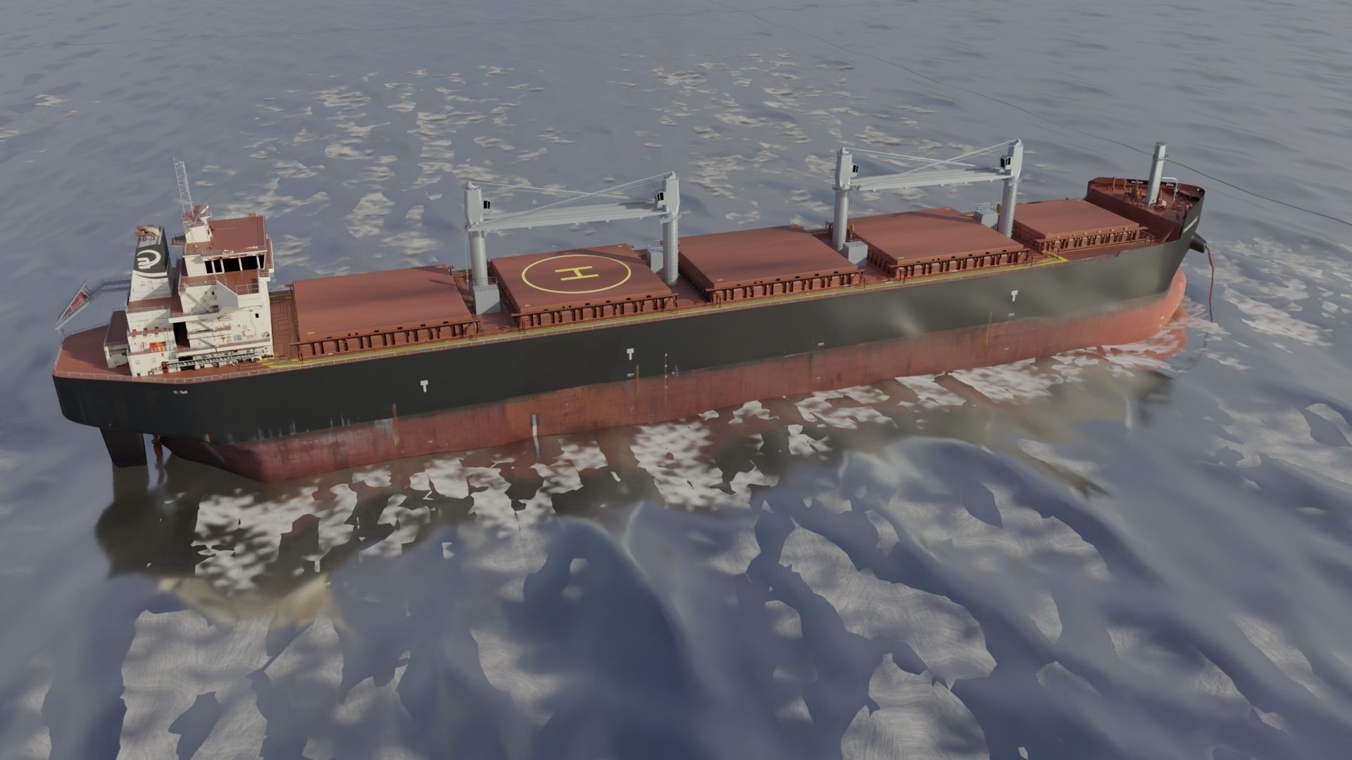 Bulk carrier SDARI Dolphin 64 3D model_5