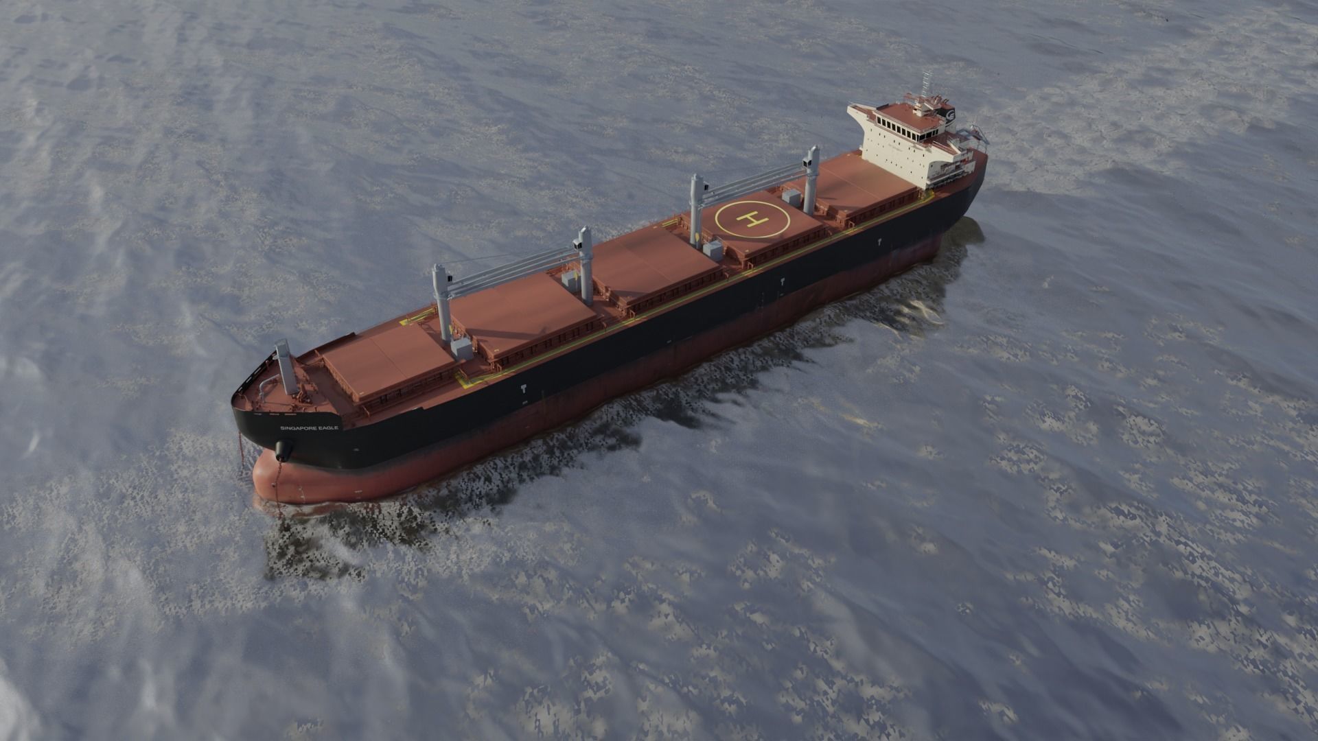 Bulk carrier SDARI Dolphin 64 3D model_10