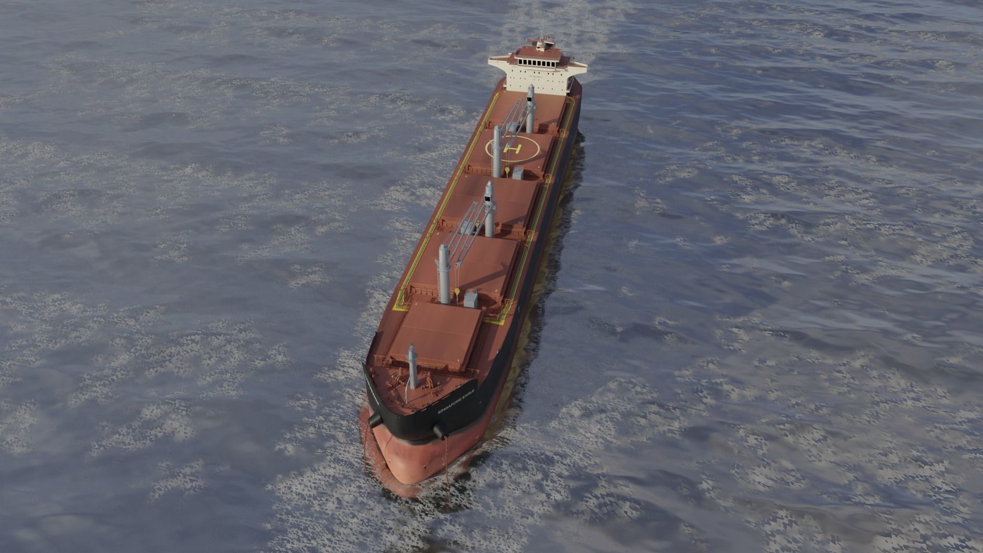 Bulk carrier SDARI Dolphin 64 3D model_11