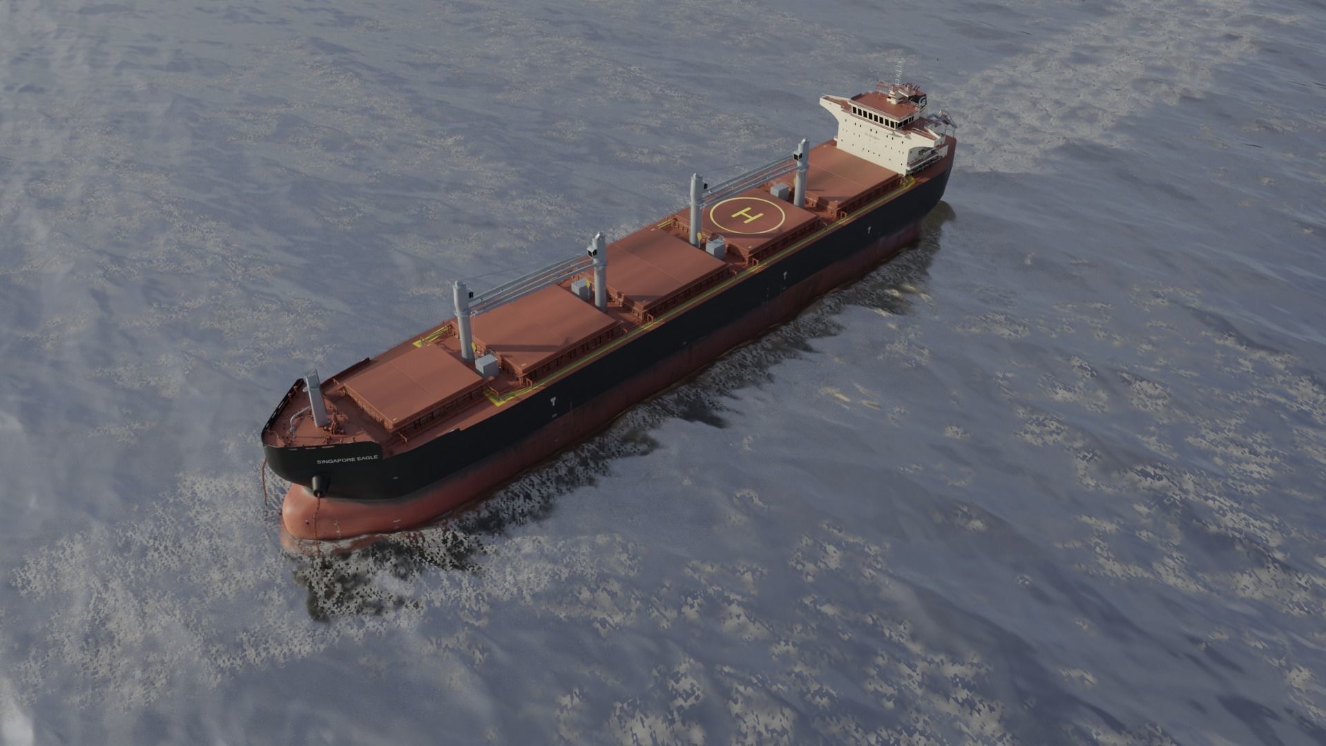 Bulk carrier SDARI Dolphin 64 3D model_9