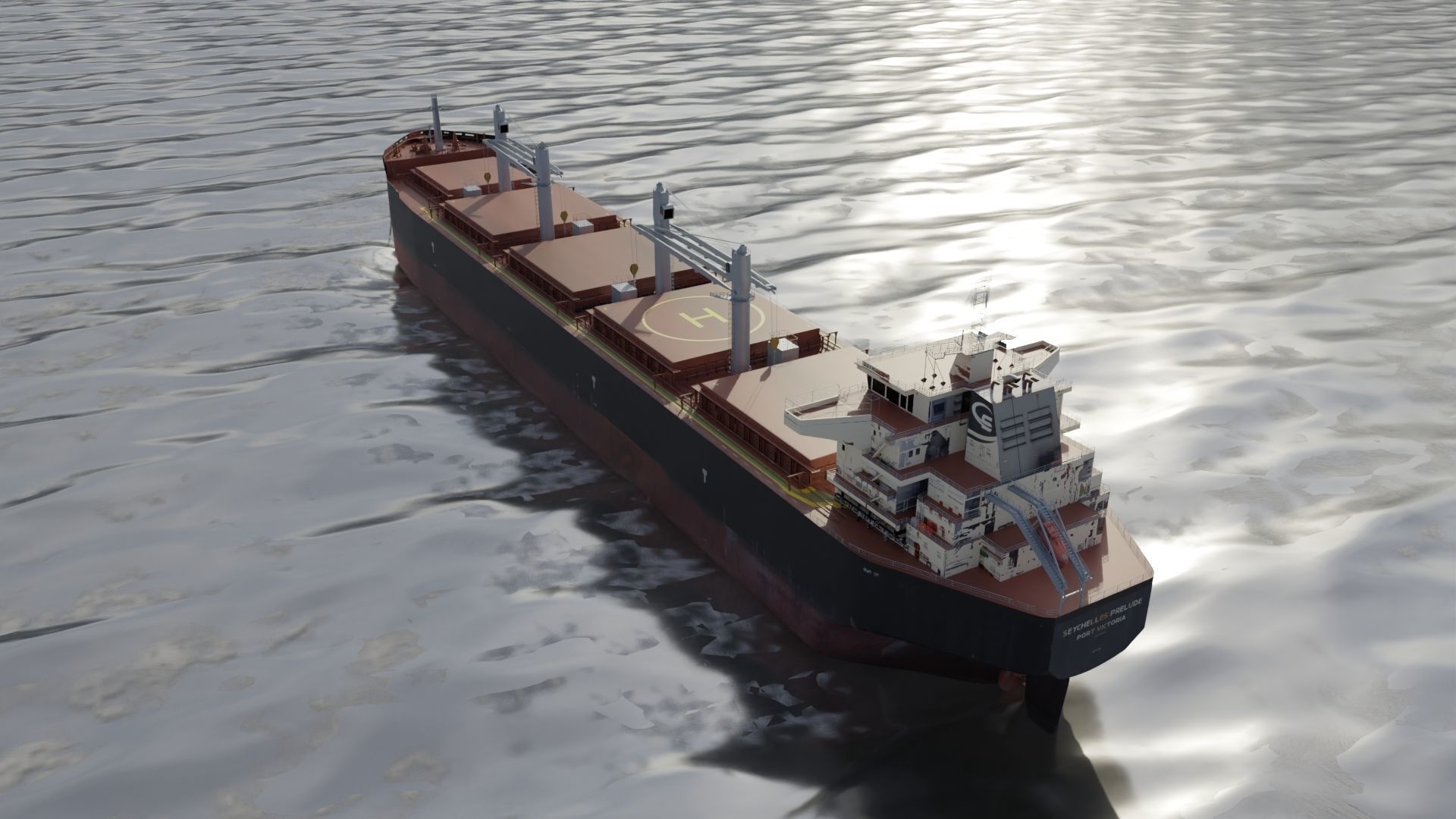 Bulk carrier SDARI Dolphin 64 3D model_6