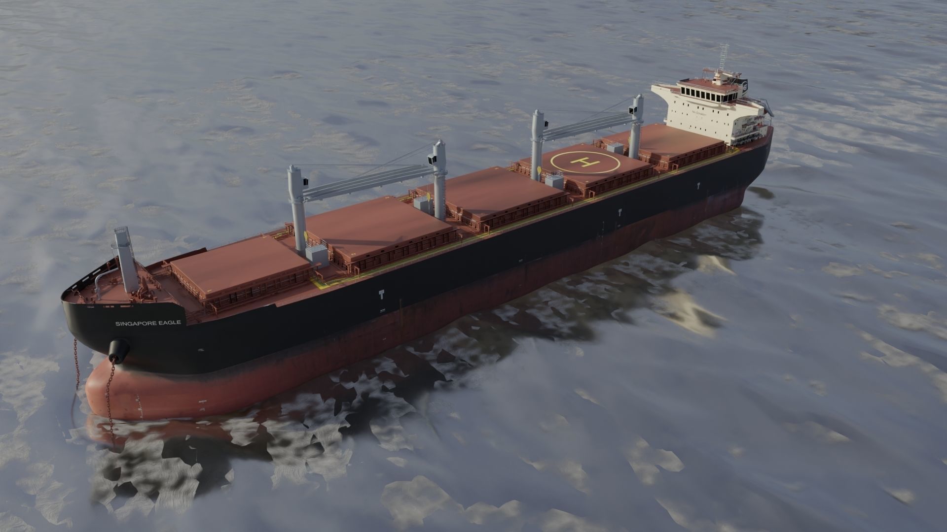 Bulk carrier SDARI Dolphin 64 3D model_4