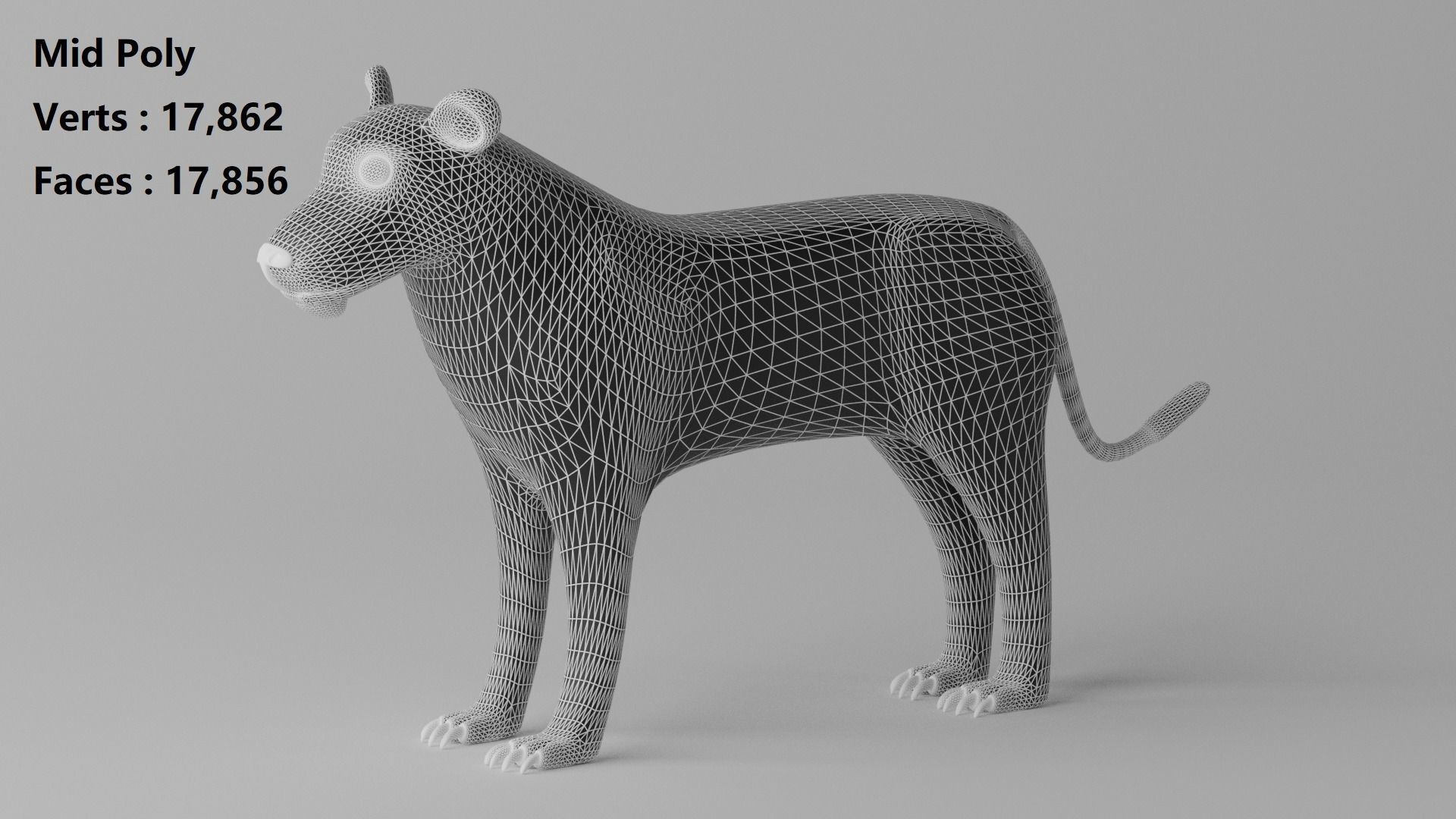 Cartoon Cute Lioness 3D model_10