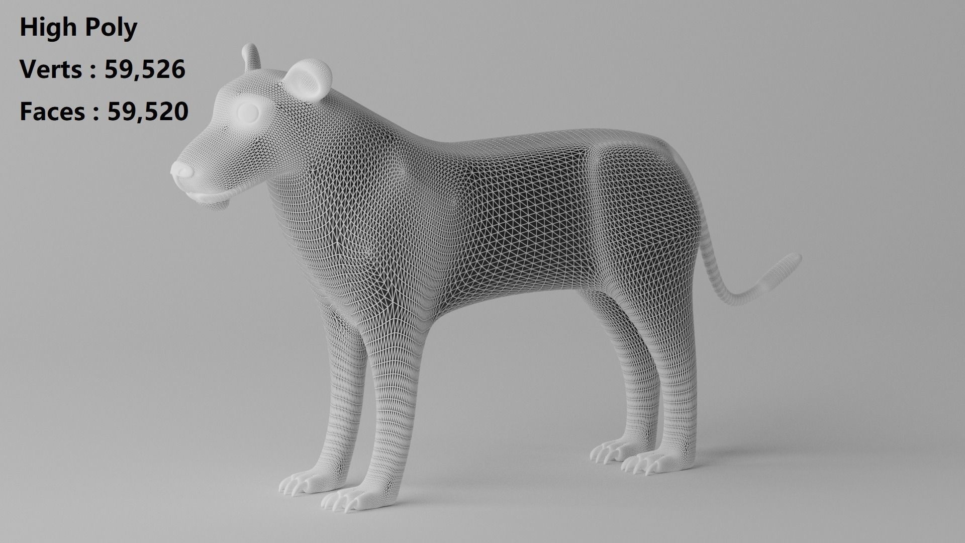 Cartoon Cute Lioness 3D model_9