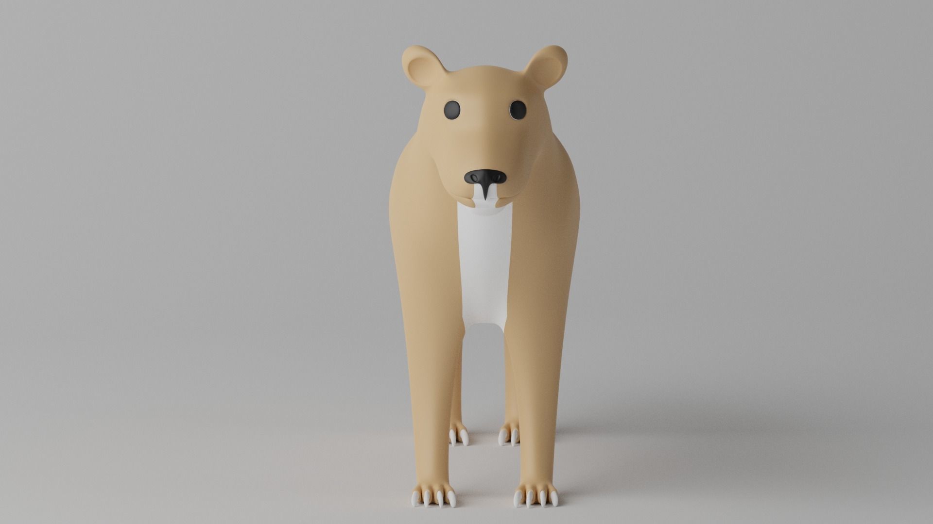 Cartoon Cute Lioness 3D model_22