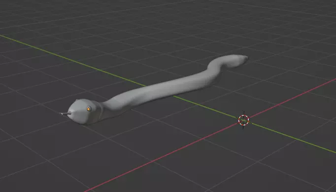 Low Poly snake 3D model_0