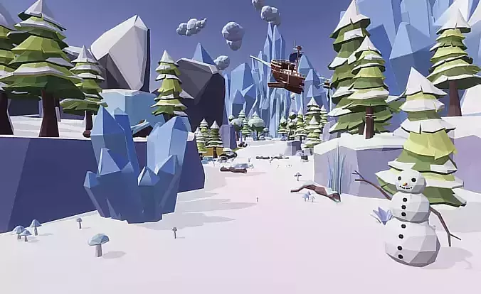 low poly nature pack