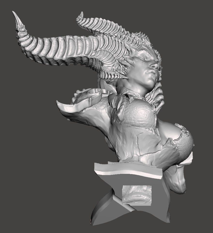 Lilith Diablo 4 Fan-Art 3D print bust 3D print model_5