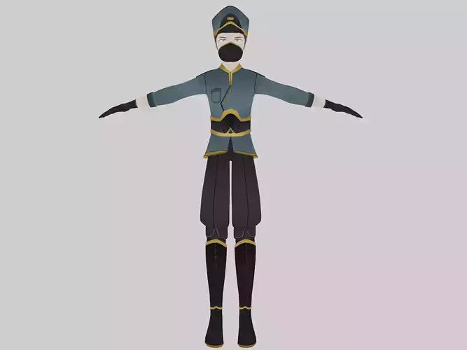 Blue guardtrooper3D model 