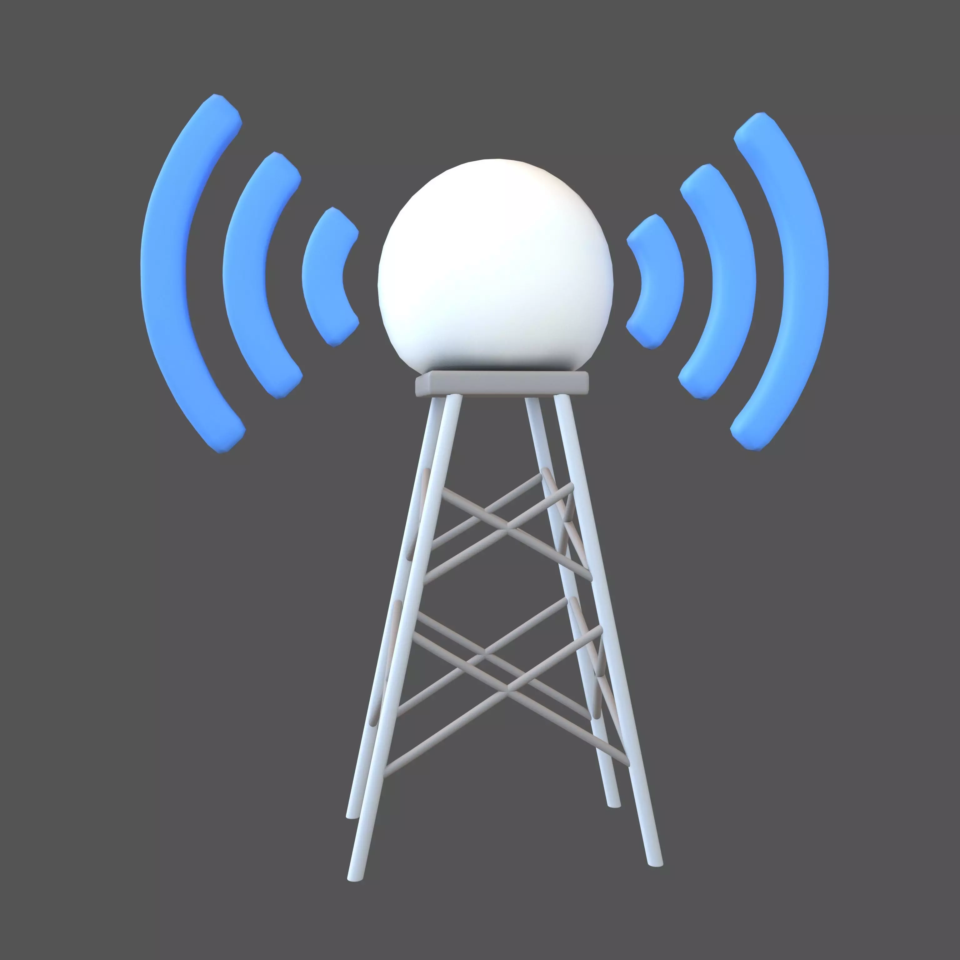 Signal Tower Icon v1 001 Low-poly 3D model_0