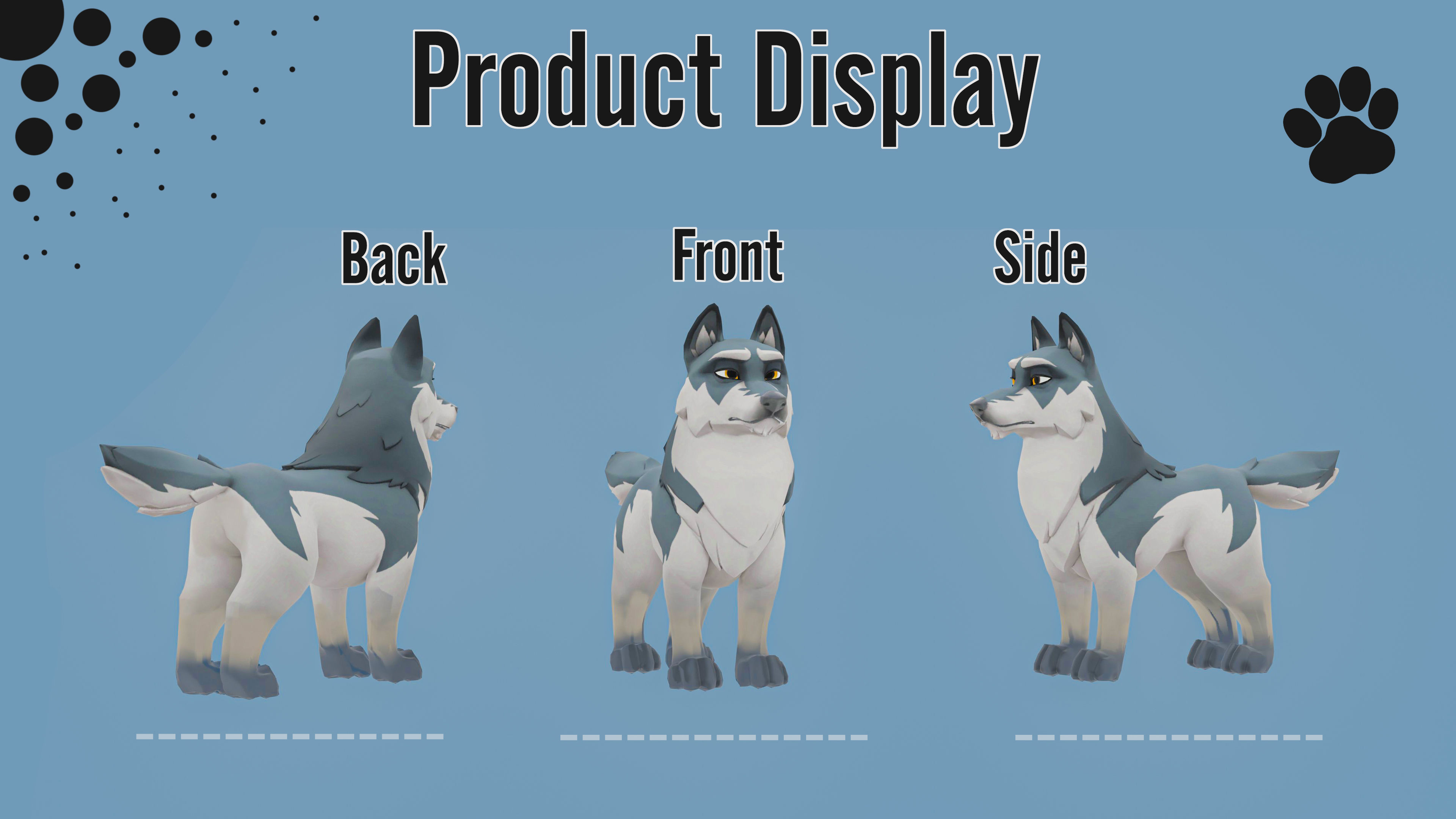 Dog - Game Ready 3D model - UE4 Low-poly Low-poly 3D model_1