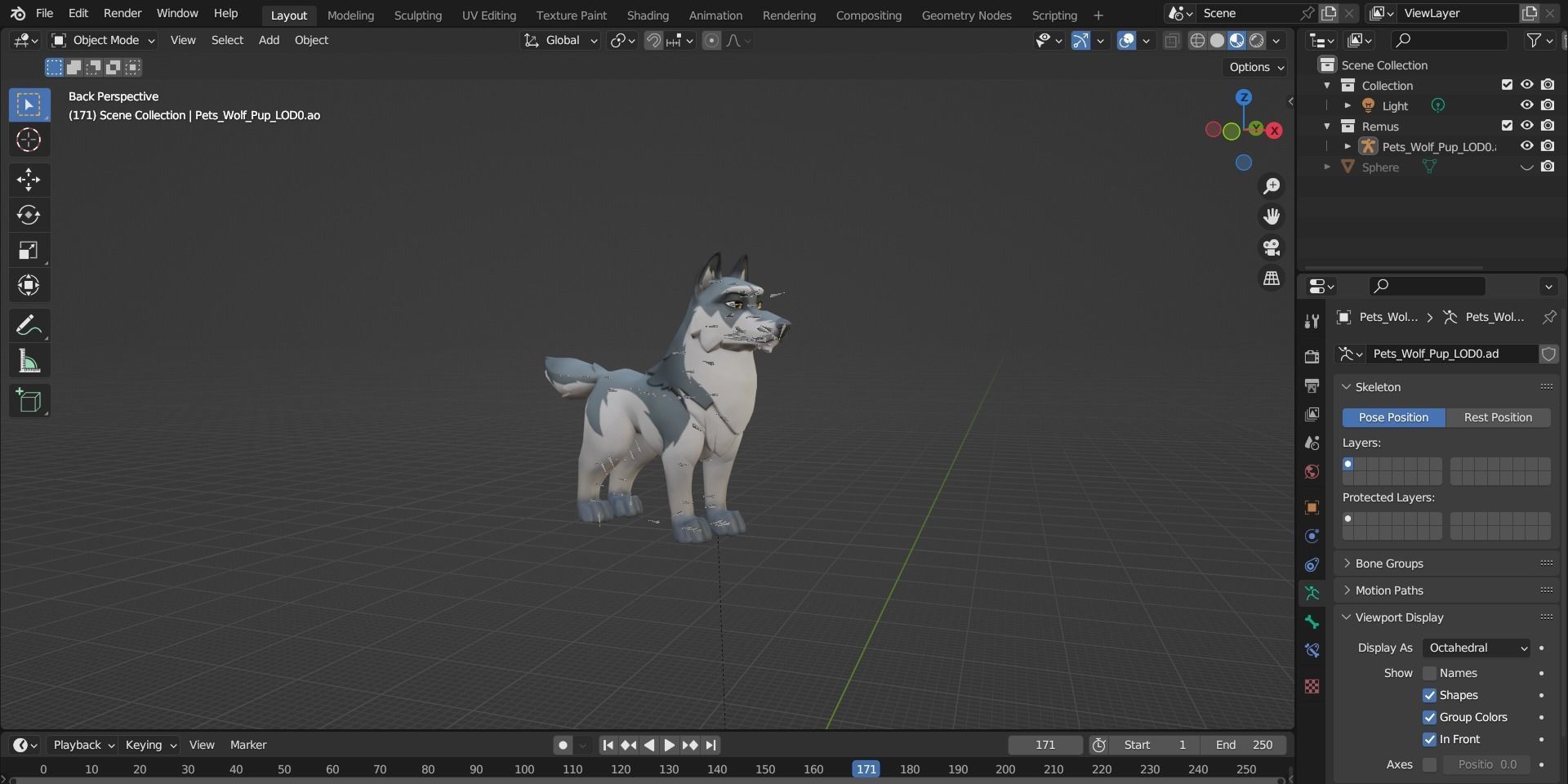 Dog - Game Ready 3D model - UE4 Low-poly Low-poly 3D model_4