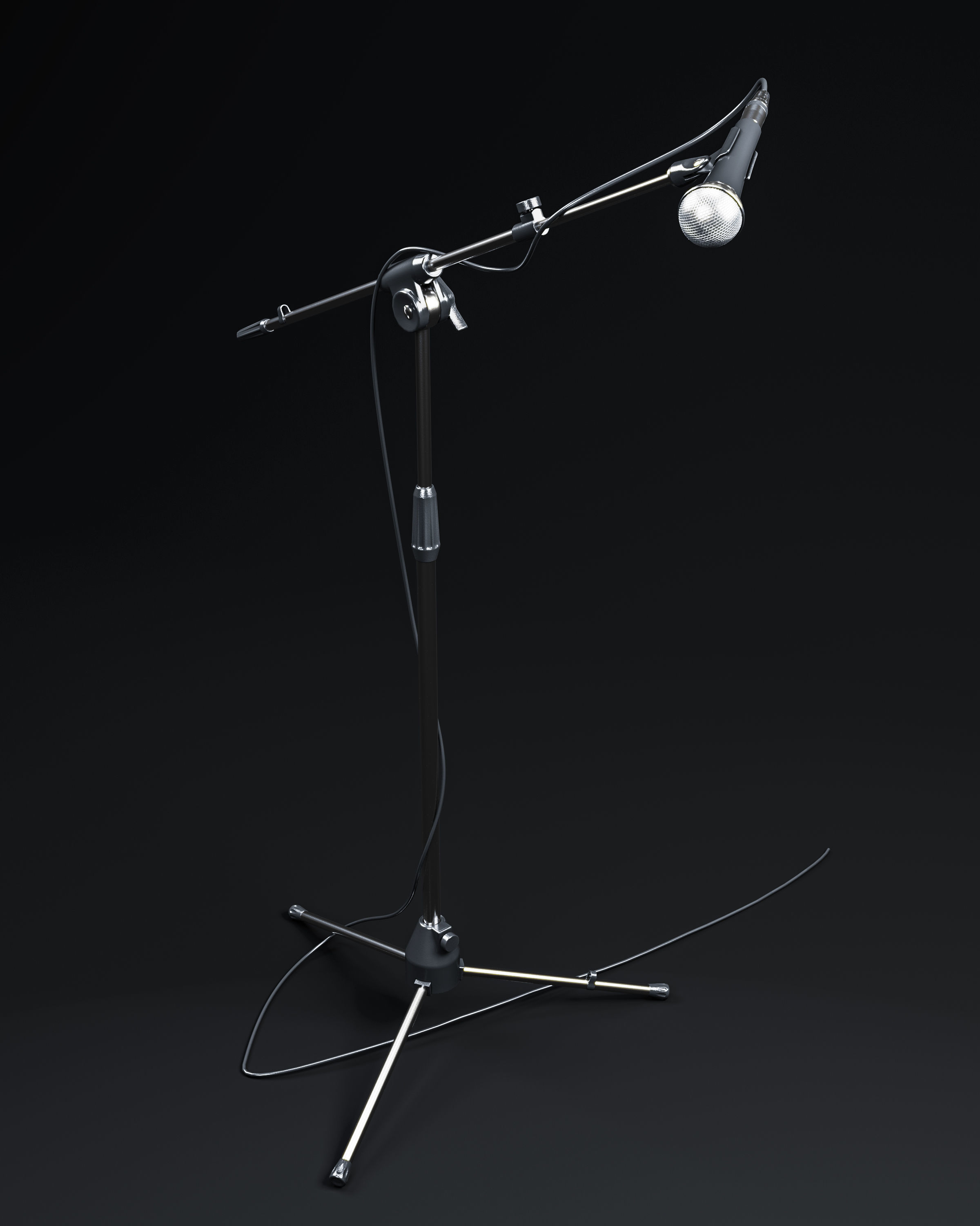 Gravity MS 2322 B Microphone stand Low-poly 3D model_3