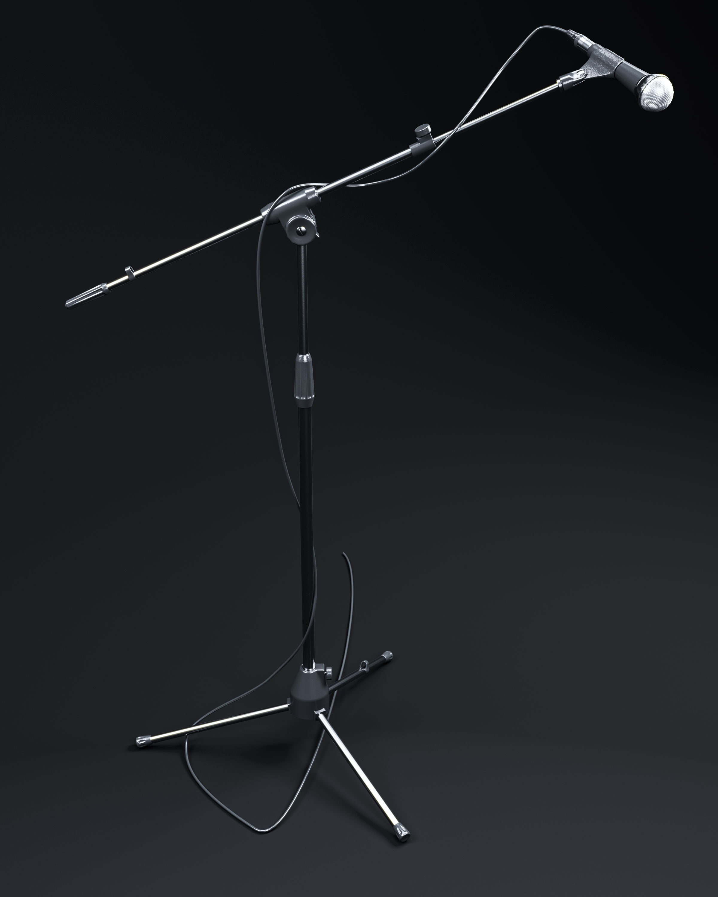 Gravity MS 2322 B Microphone stand Low-poly 3D model_1