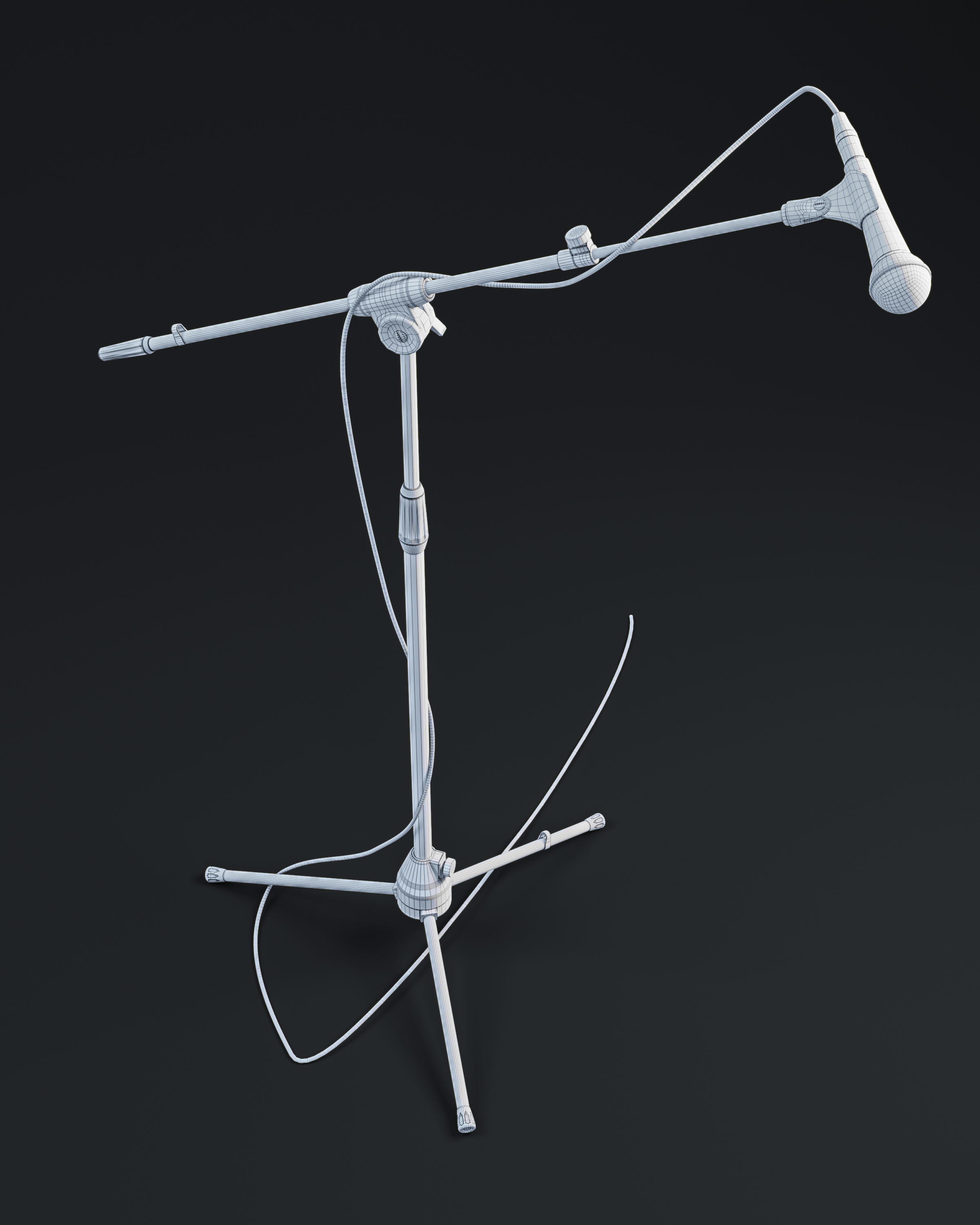 Gravity MS 2322 B Microphone stand Low-poly 3D model_4