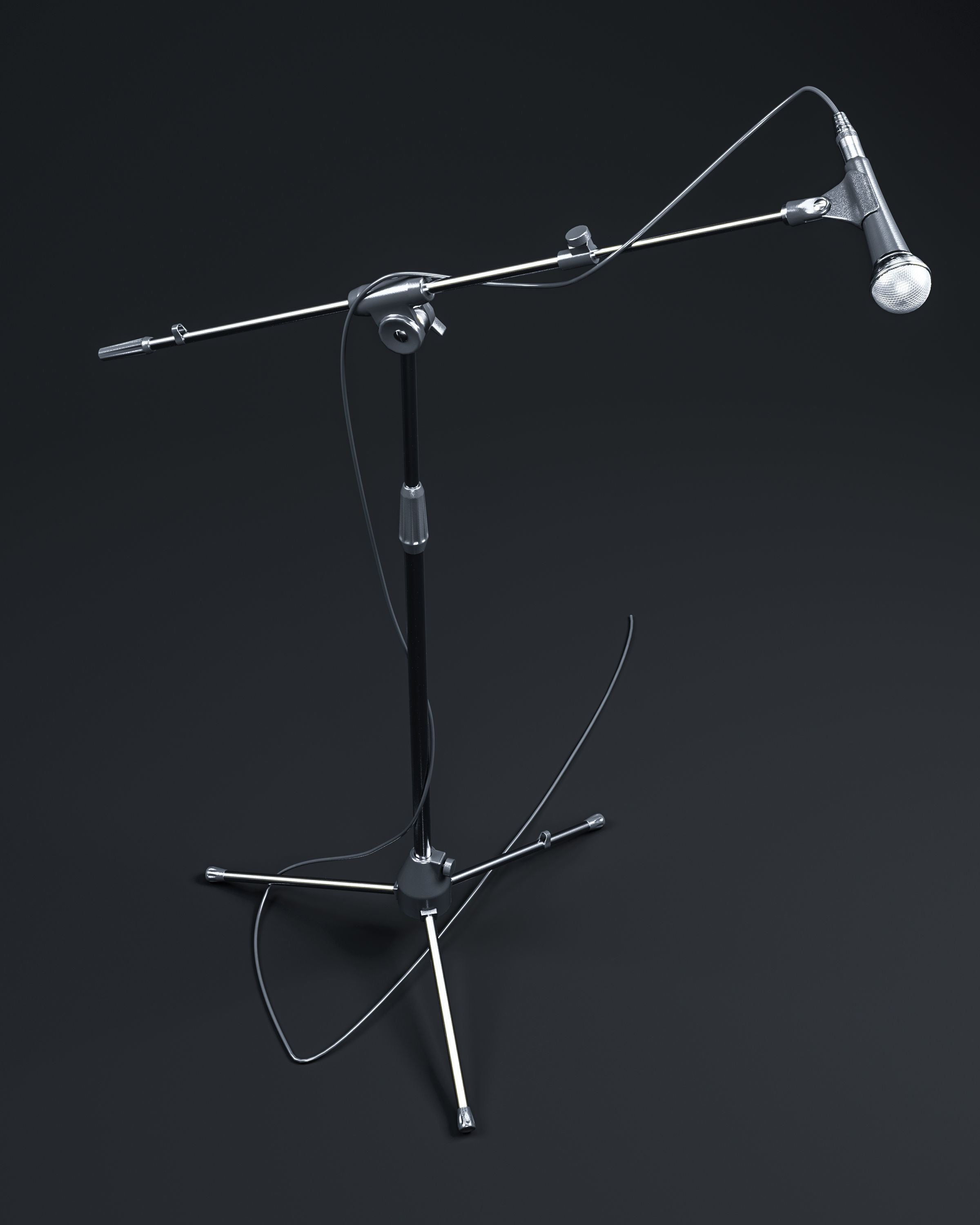 Gravity MS 2322 B Microphone stand Low-poly 3D model_6