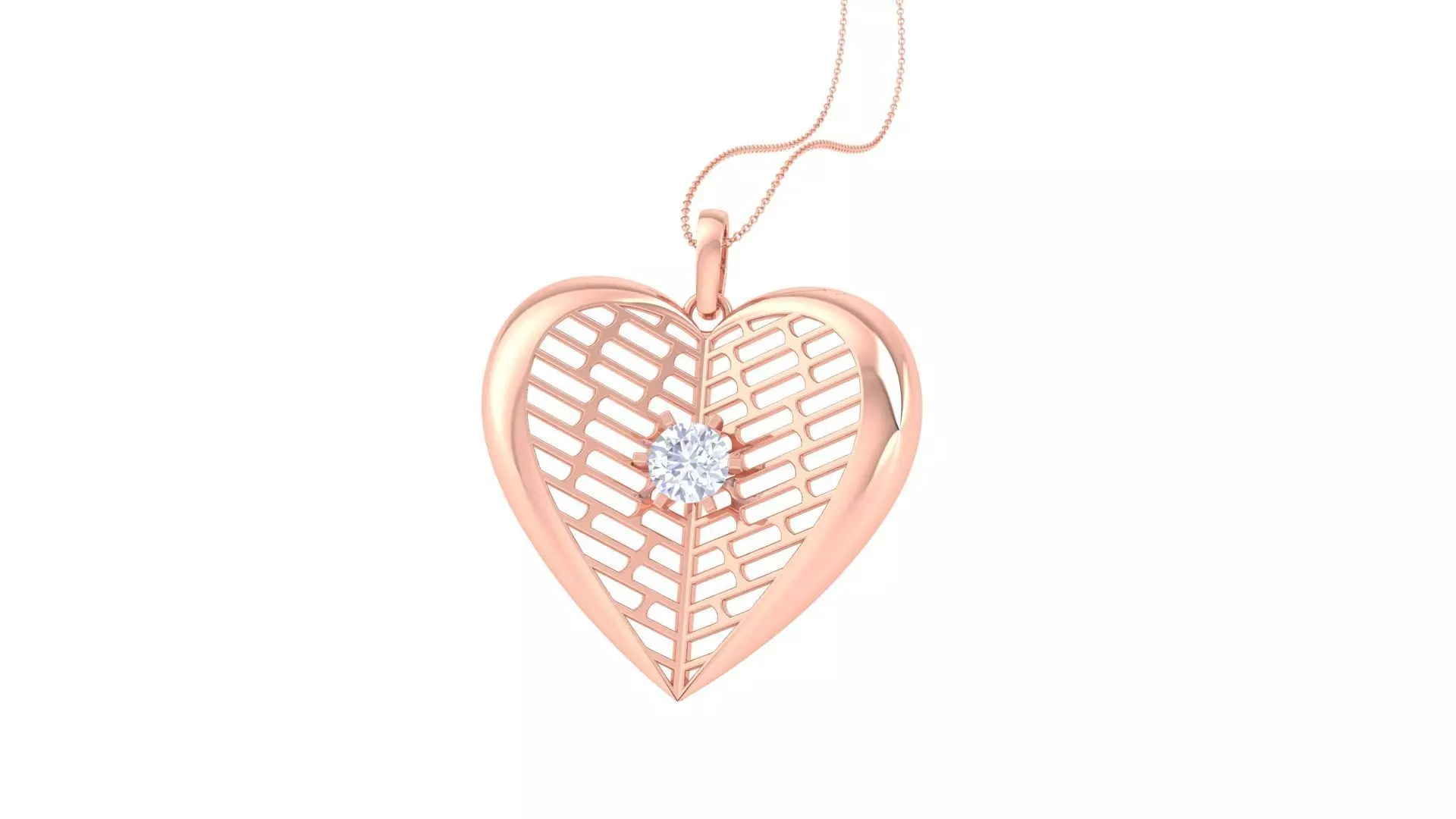 Ultra Vision Mesh Wire Women solitaire diamond  pendant 3dm stl 3D print model_0