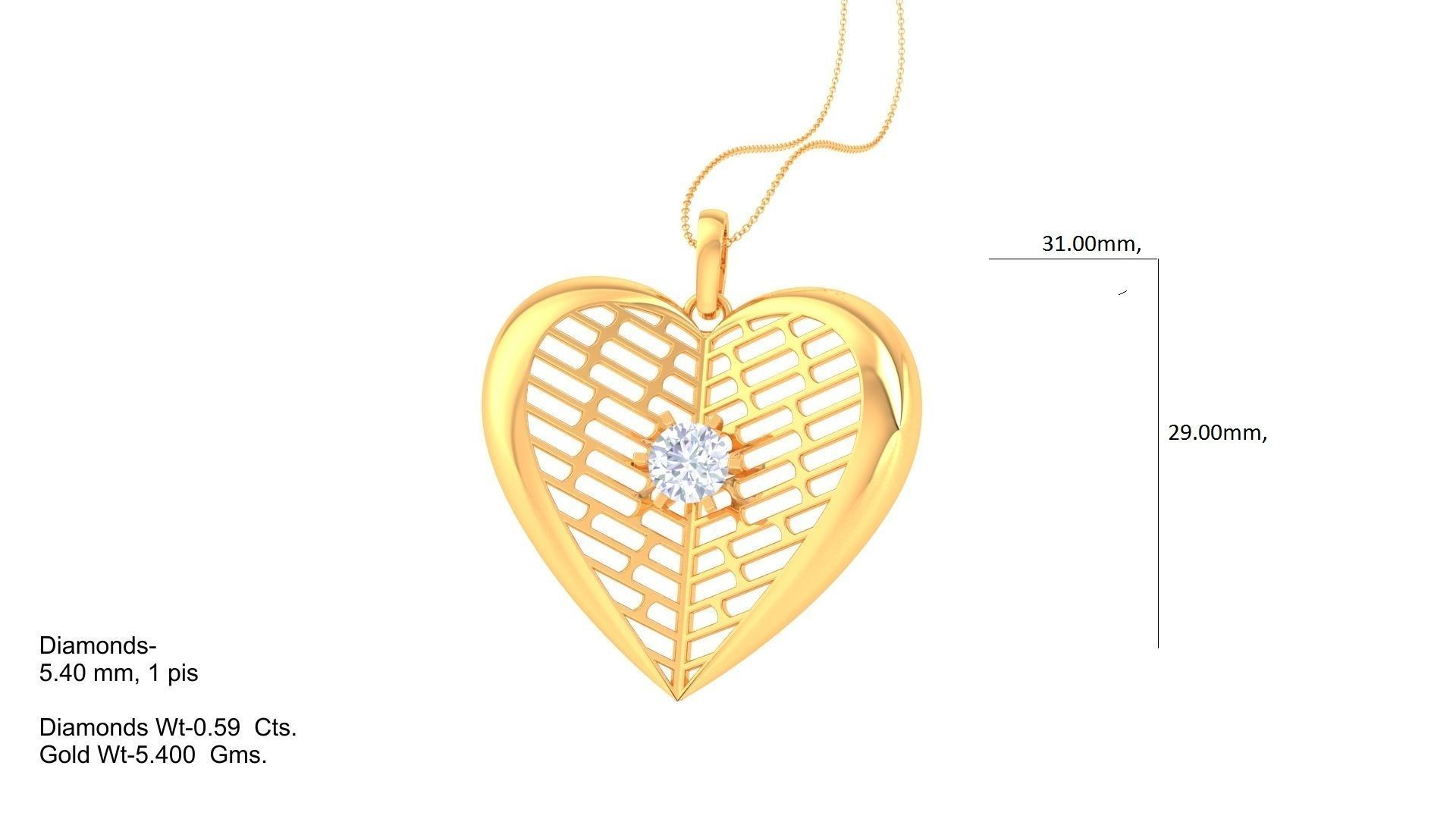 Ultra Vision Mesh Wire Women solitaire diamond  pendant 3dm stl 3D print model_1