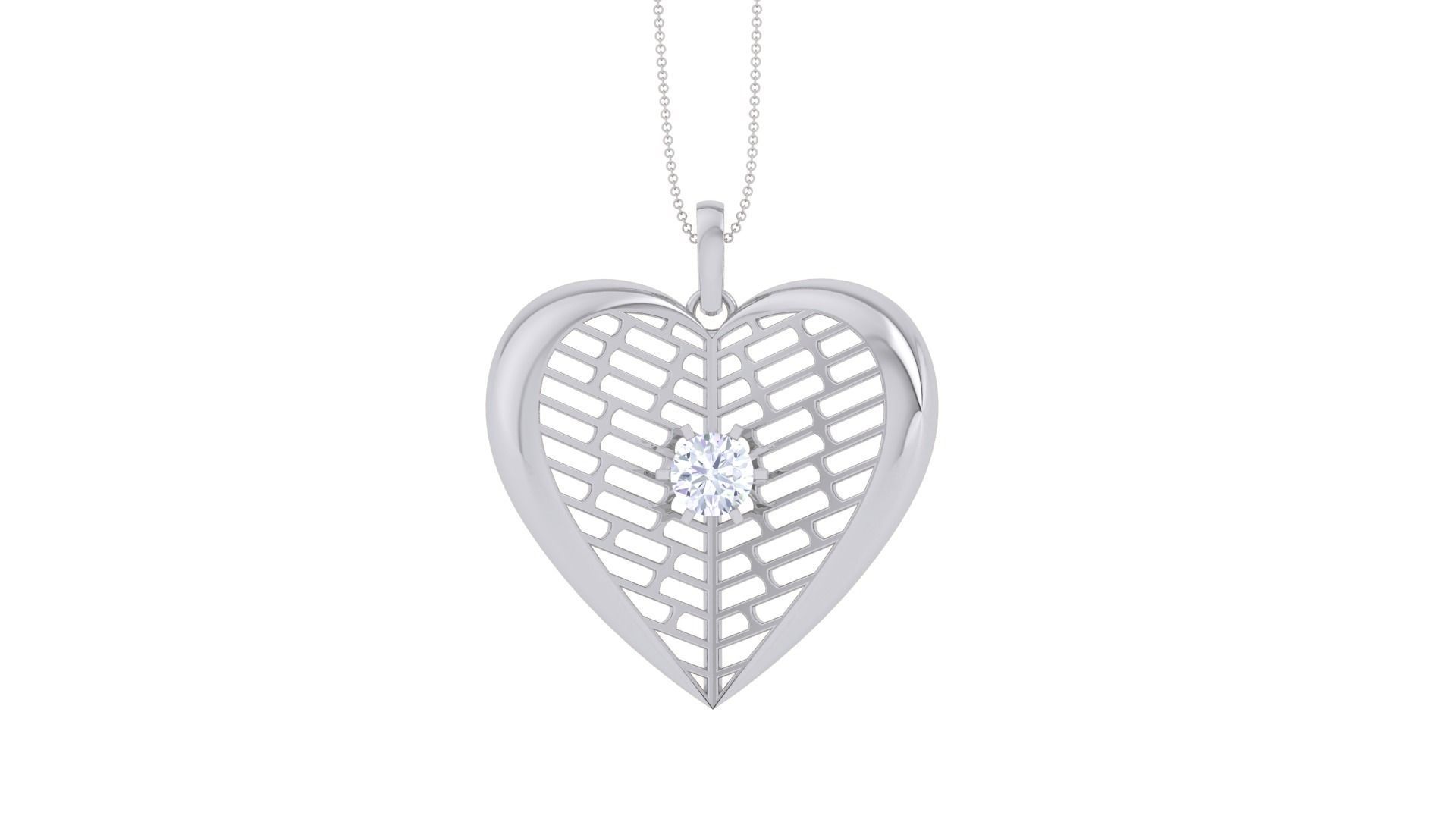 Ultra Vision Mesh Wire Women solitaire diamond  pendant 3dm stl 3D print model_7